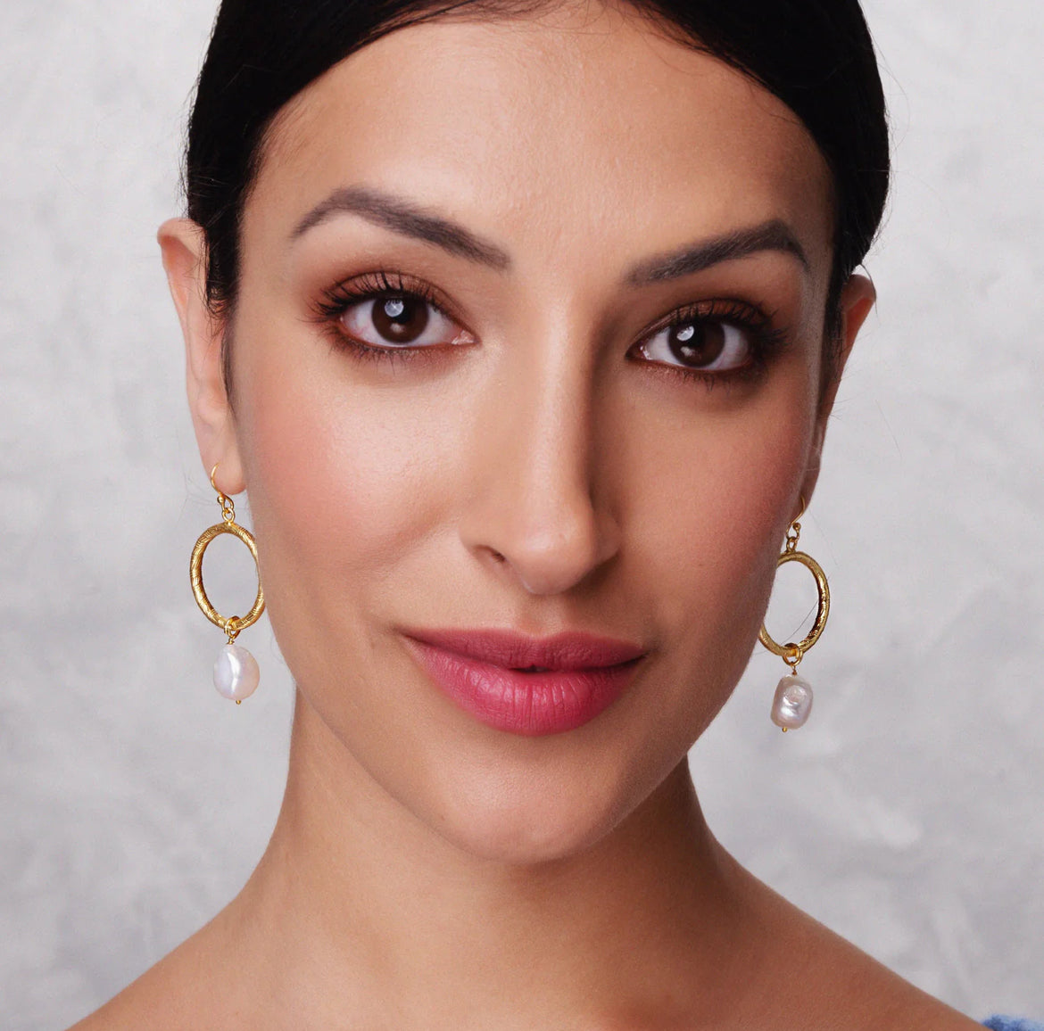 Maggie Freshwater Pearl Earrings | Gold