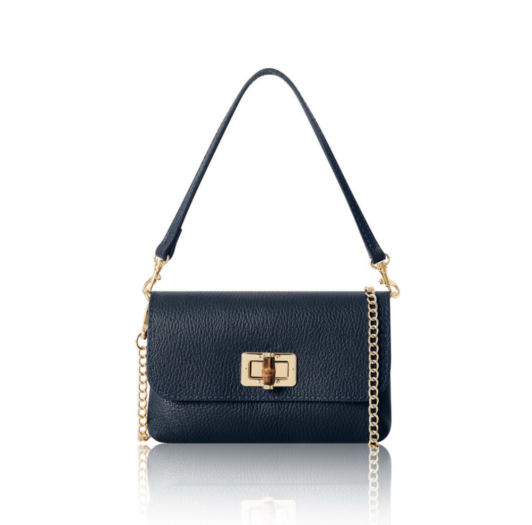 Emilia 3-in-1 Leather Bag | Navy