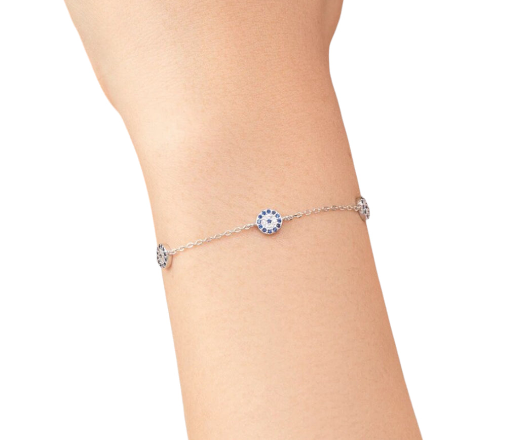 Back Soon - Triple Evil Eye Bracelet | Silver