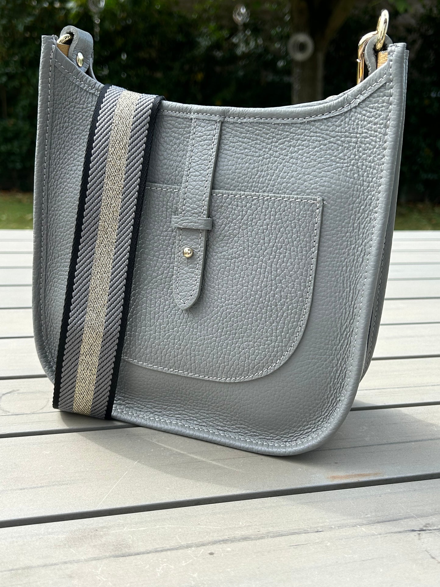 Portofino Leather Bag | Grey