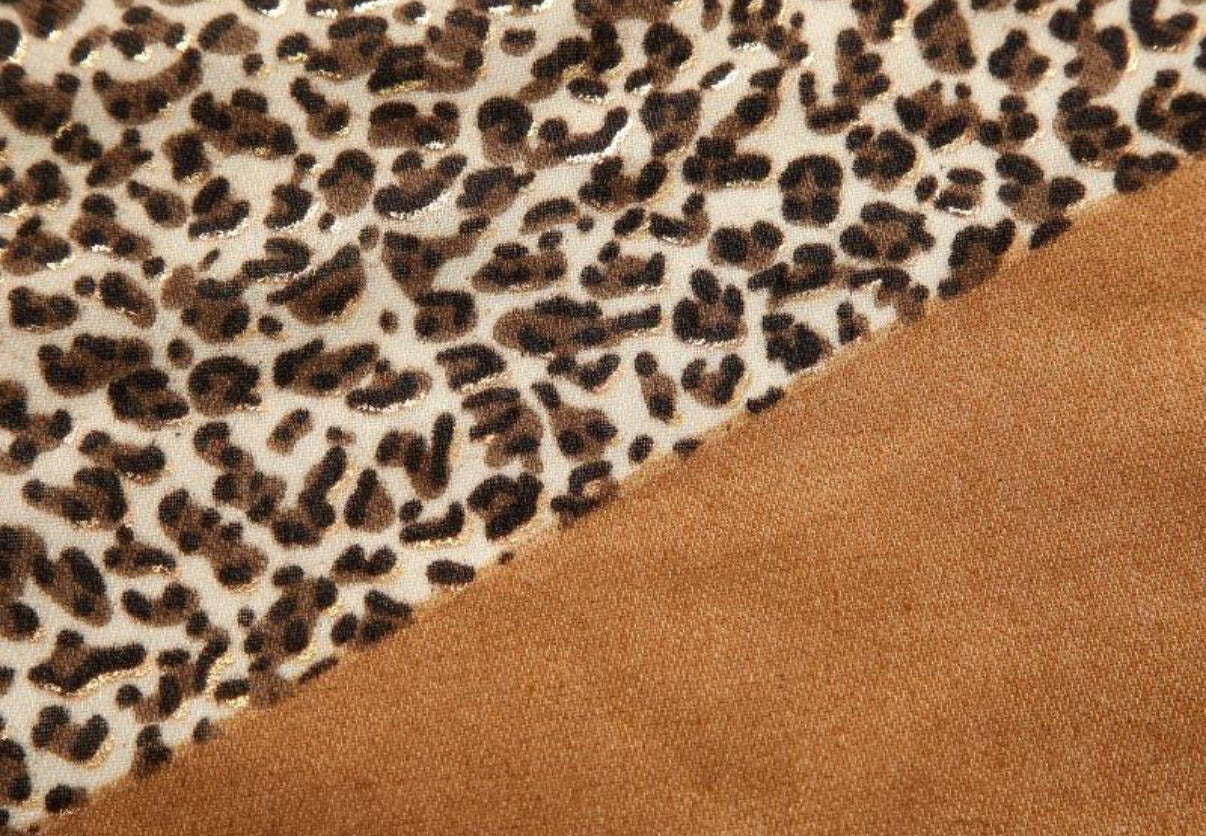 Leopard Colour Block Scarf | Camel