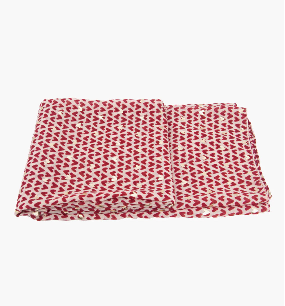 Sasha Heart Print Scarf | Berry