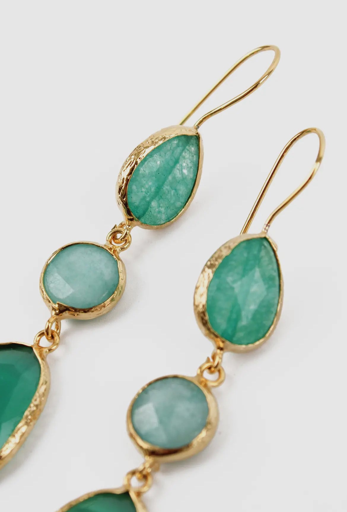 Eliza Triple Drop Earrings | Green