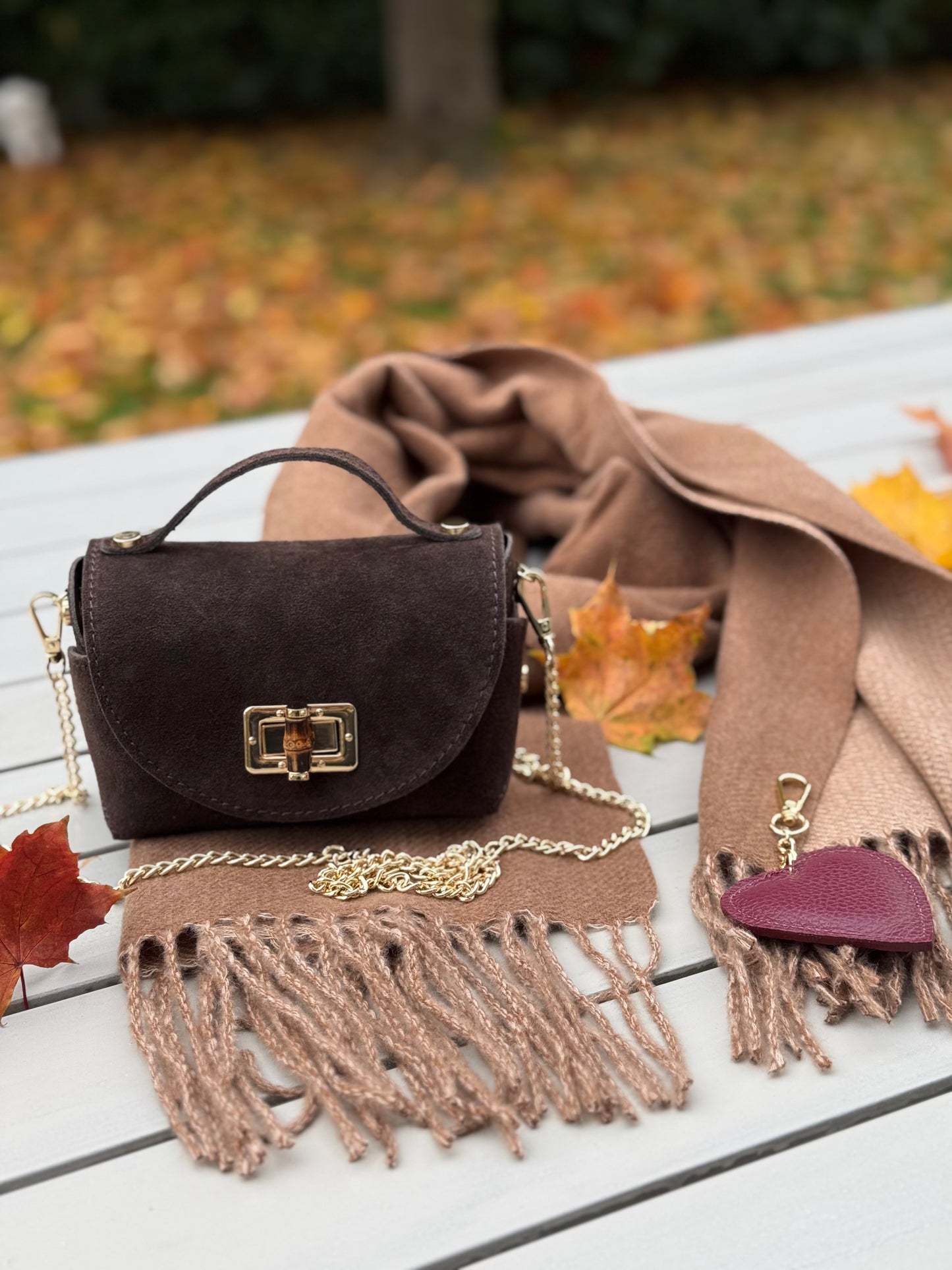 Two-Tone Cashmere Blend Scarf | Brown