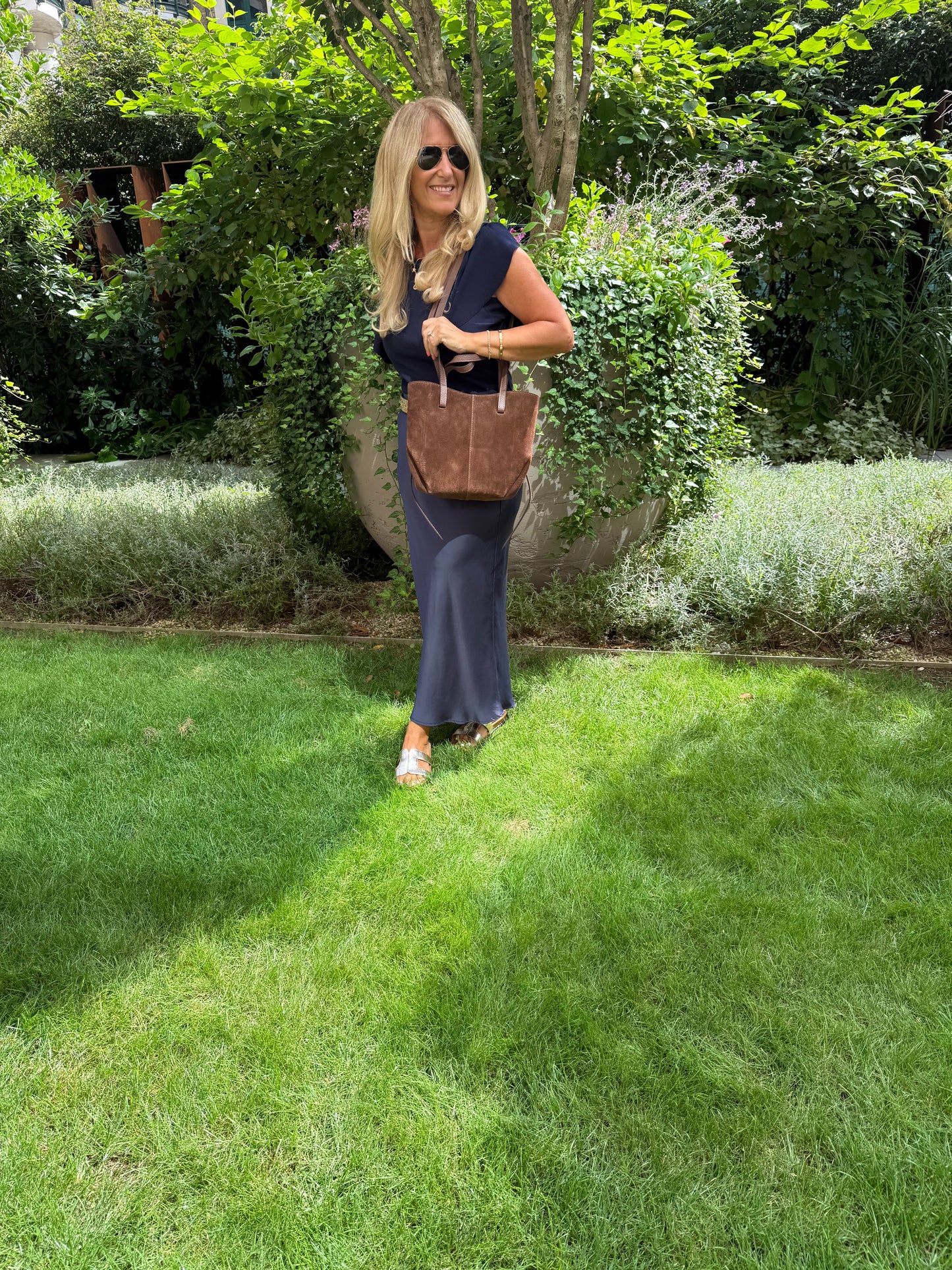 Genova Suede Tote Bag | Brown