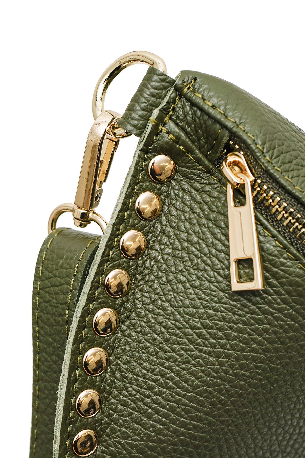 Harley Studded Leather Sling Bag | Chocolate Brown