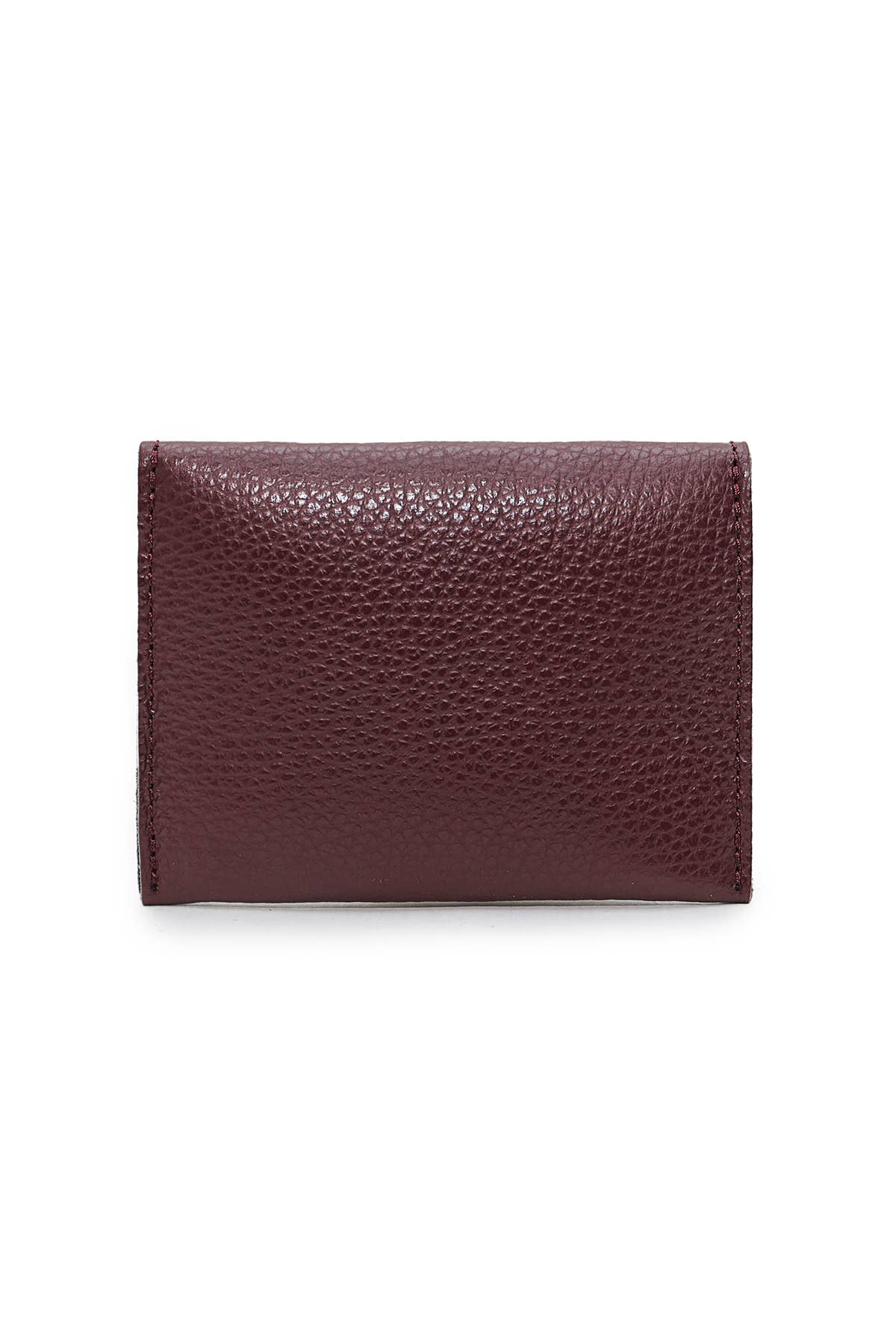 Studded Leather Purse | Burgundy