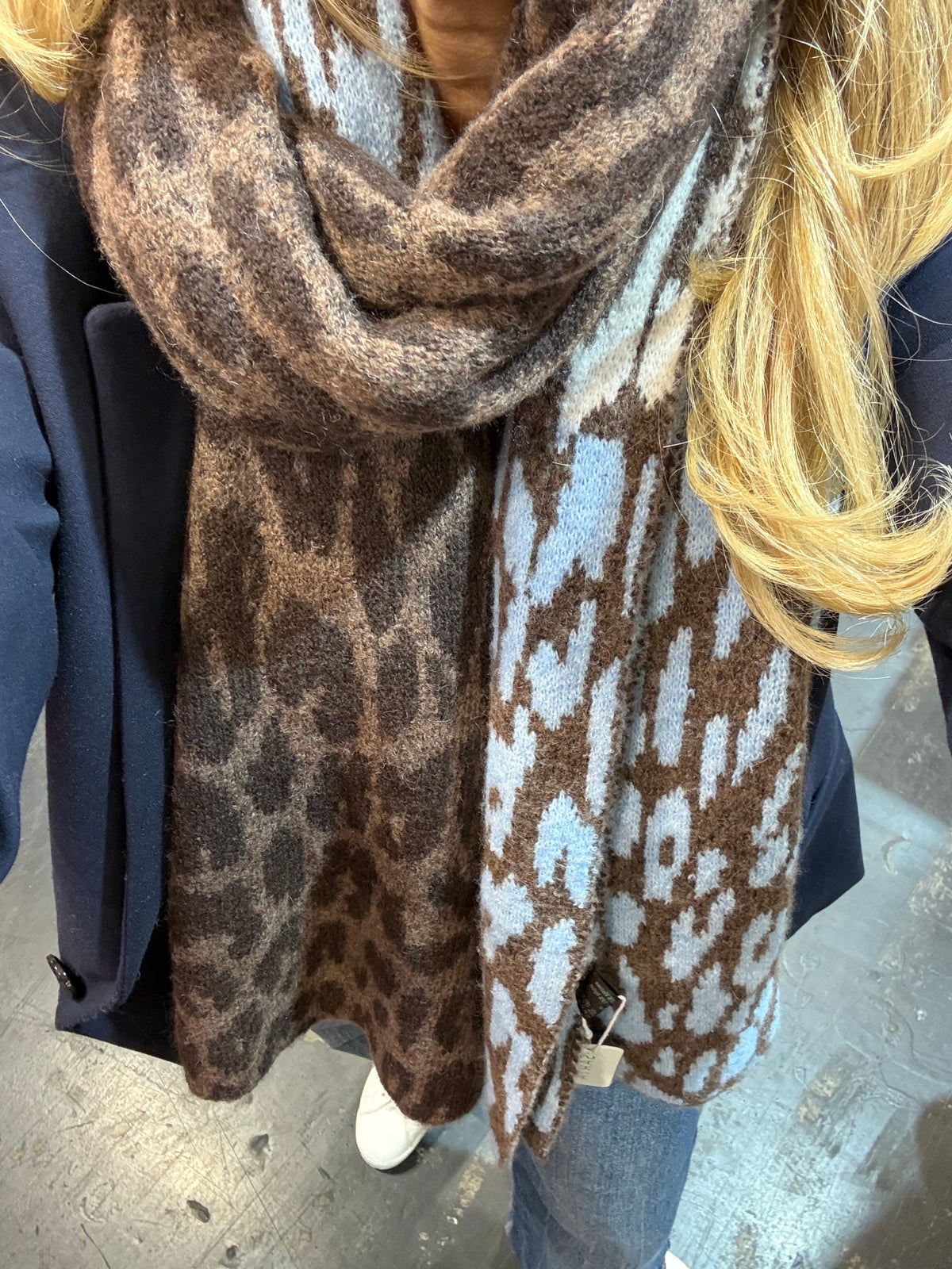 Caroline Leopard Scarf