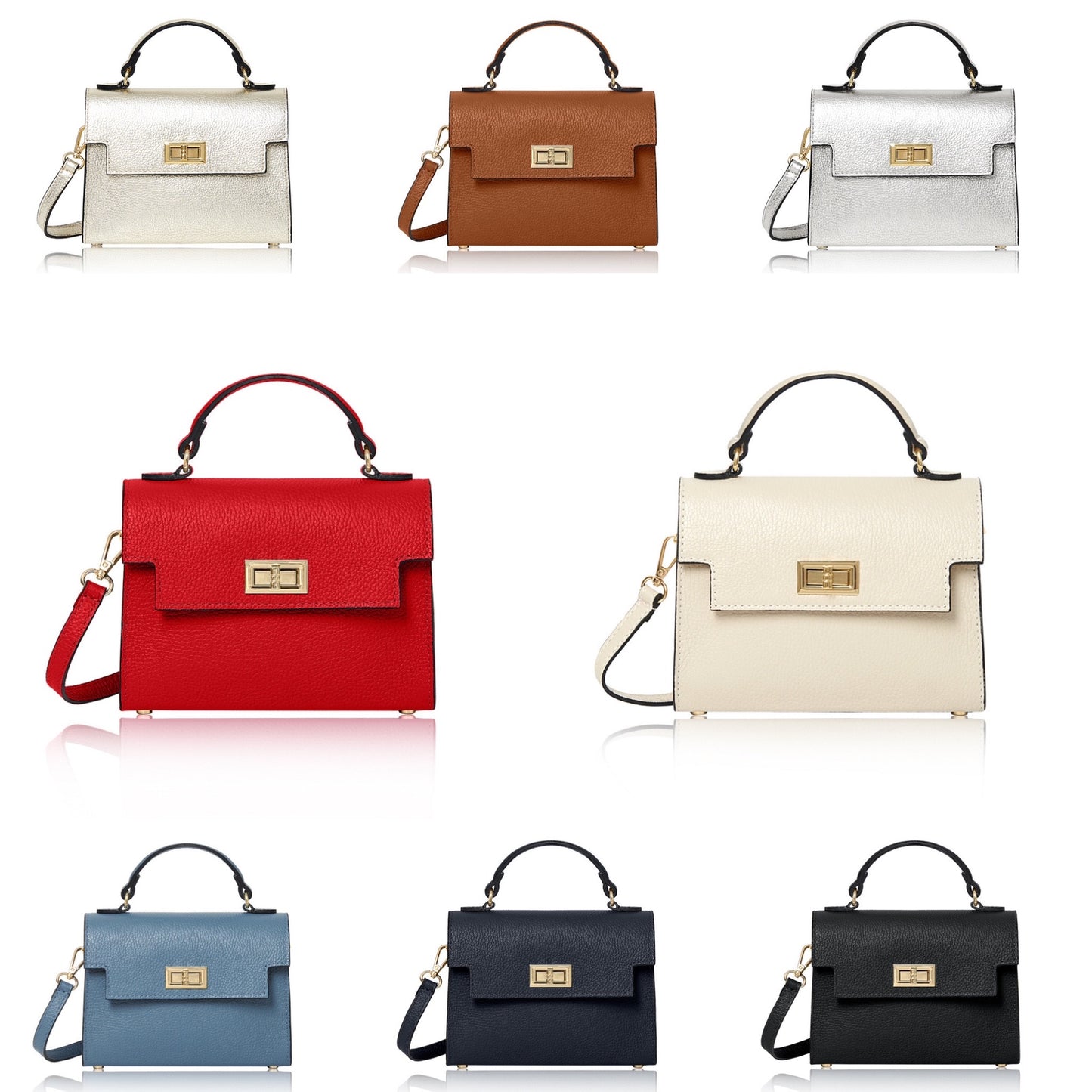 Firenze Leather Box Bag | Red
