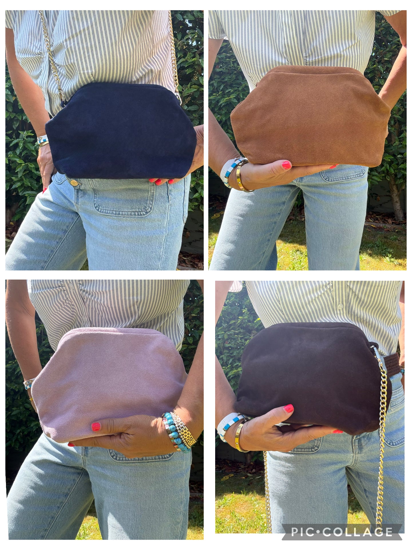 The Suede Shell Chain Bag | Tan