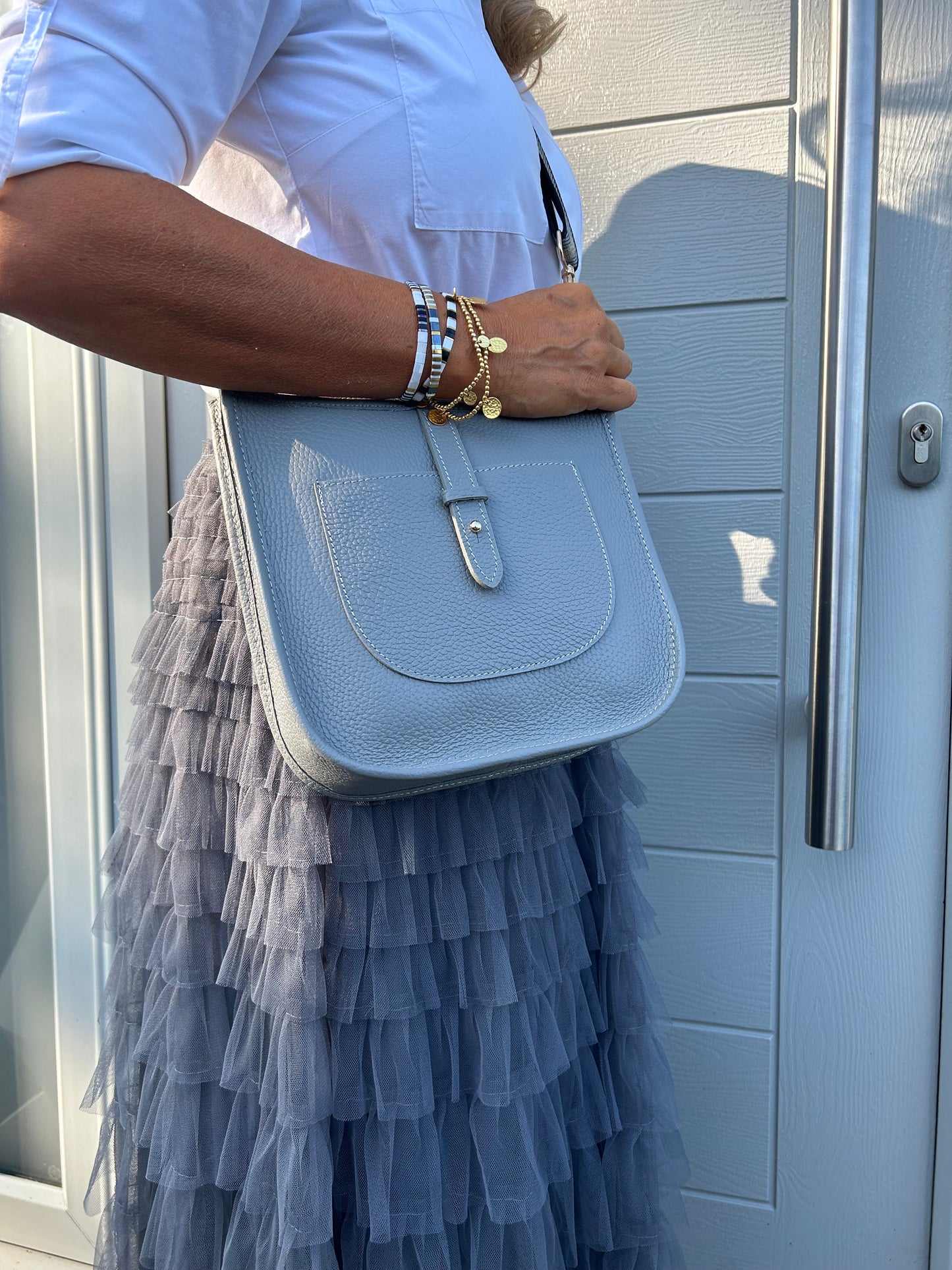 Portofino Leather Bag | Grey