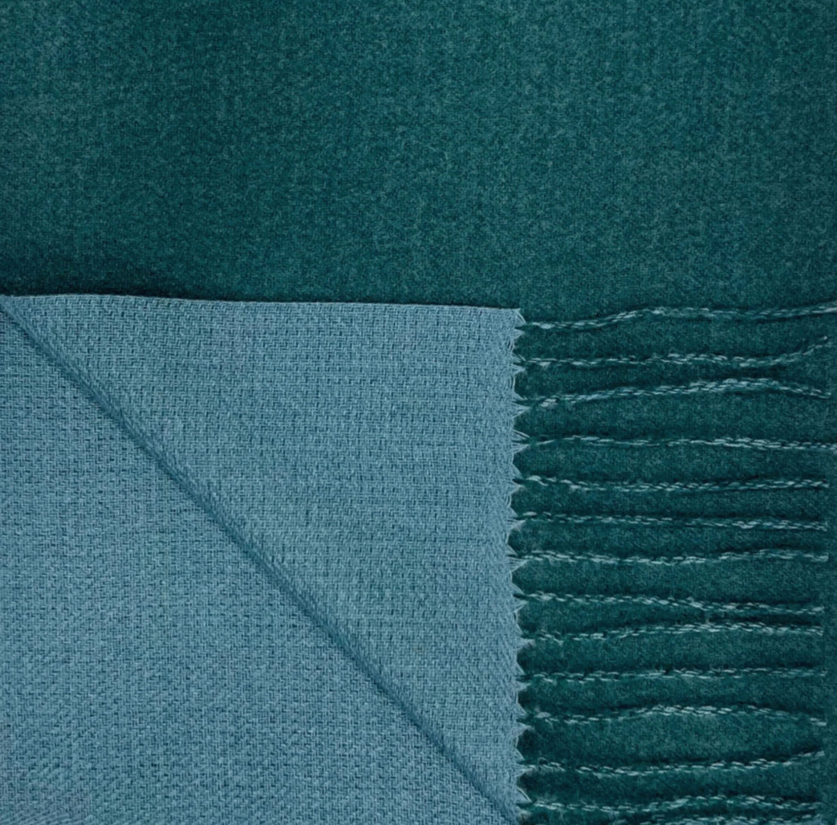 Two-Tone Cashmere Blend Scarf | Teal