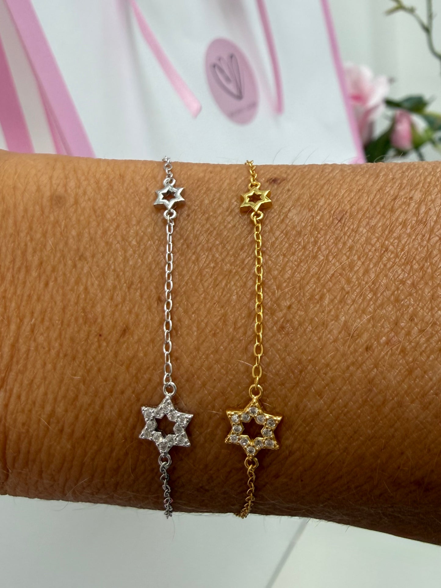 PRE-ORDER Double Star Bracelet | Gold or Silver