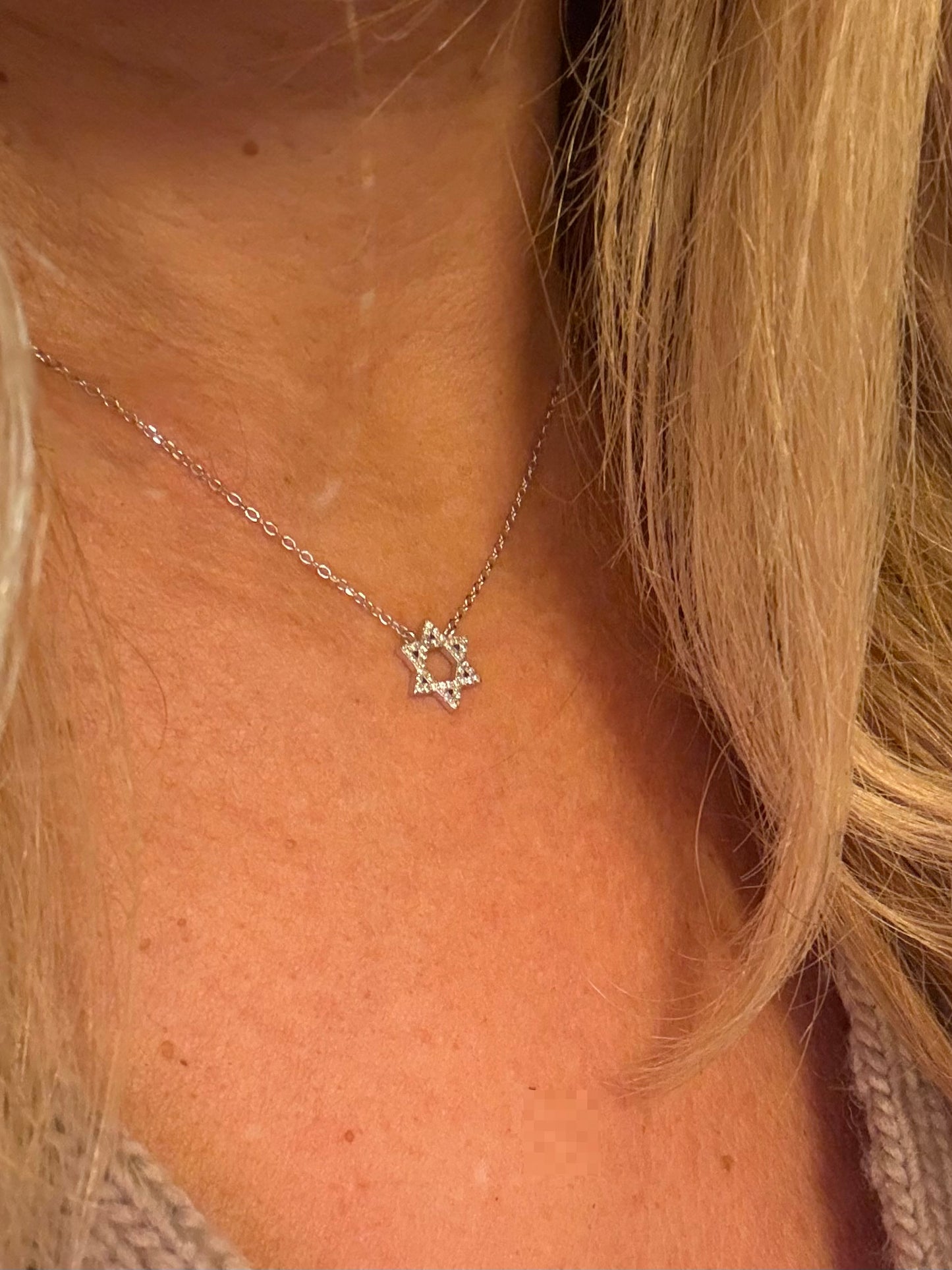 Pave Star of David Necklace | Gold or Silver