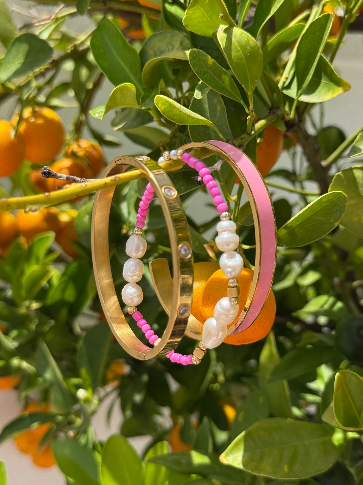 Freshwater Pearl Bracelets | Blue, Green or Pink