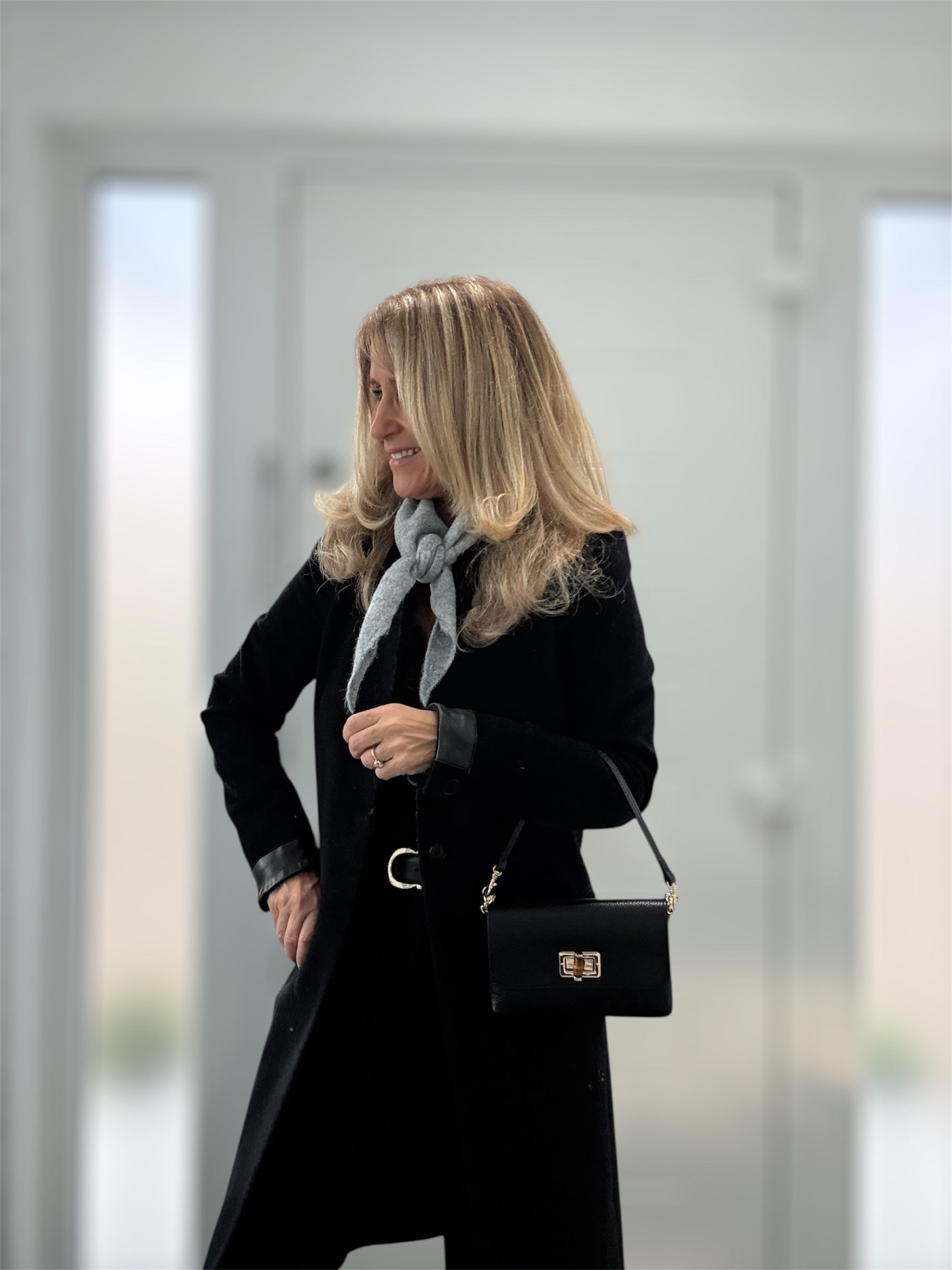 Emilia 3-in-1 Leather Bag | Black