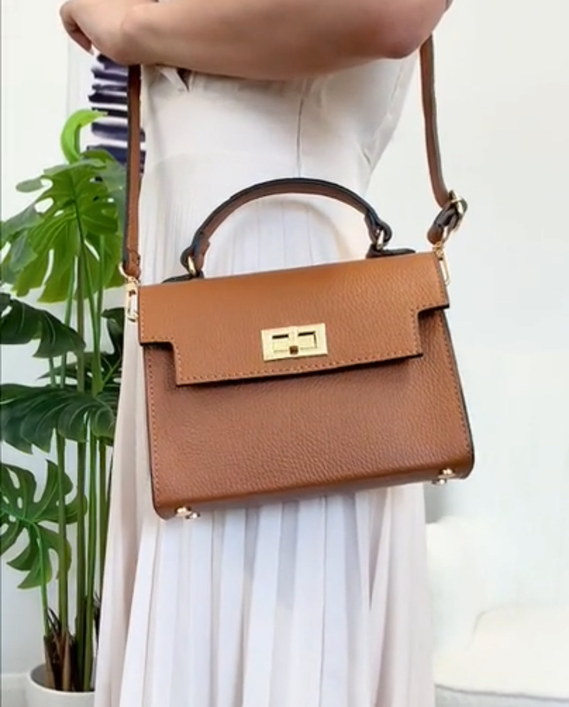 Firenze Leather Box Bag | Red