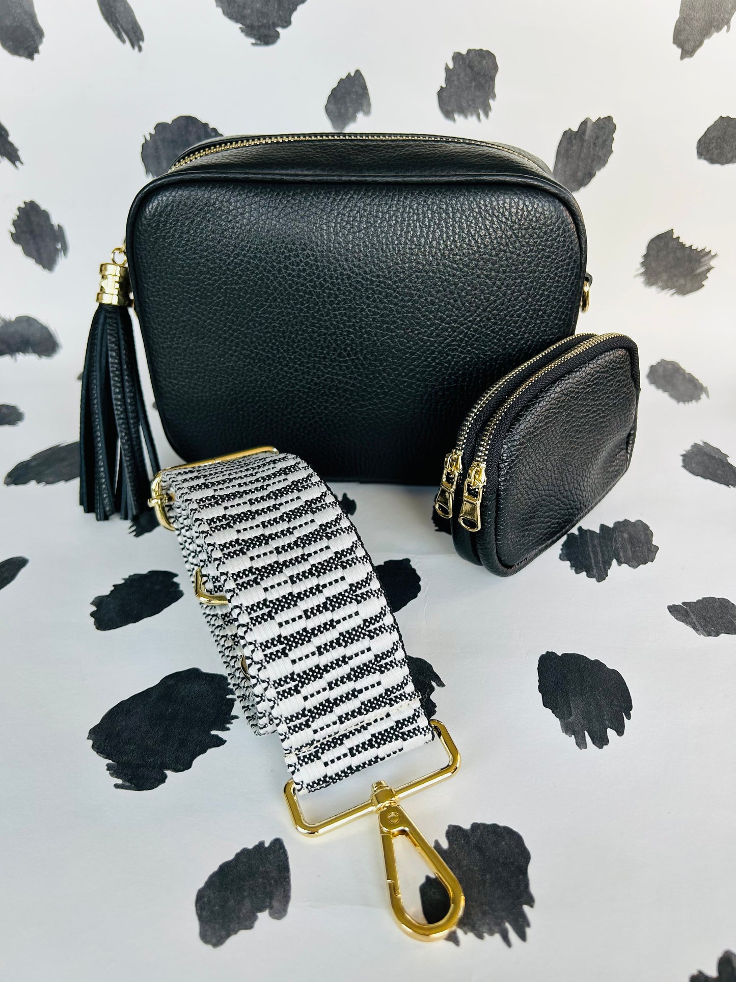 Lottie Leather Camera Bag | Navy