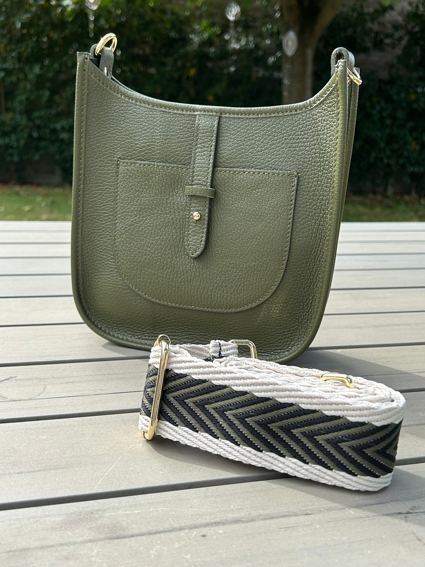 Chevron Bag Strap | Khaki