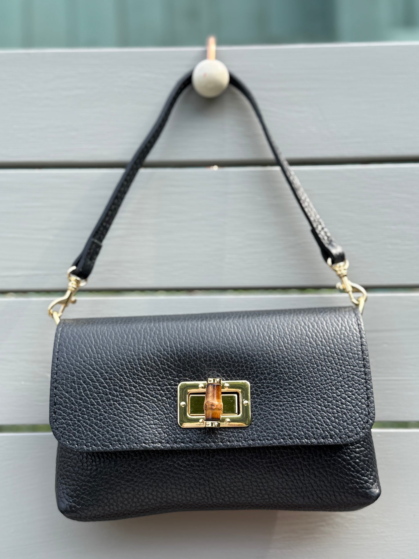 Emilia 3-in-1 Leather Bag | Black