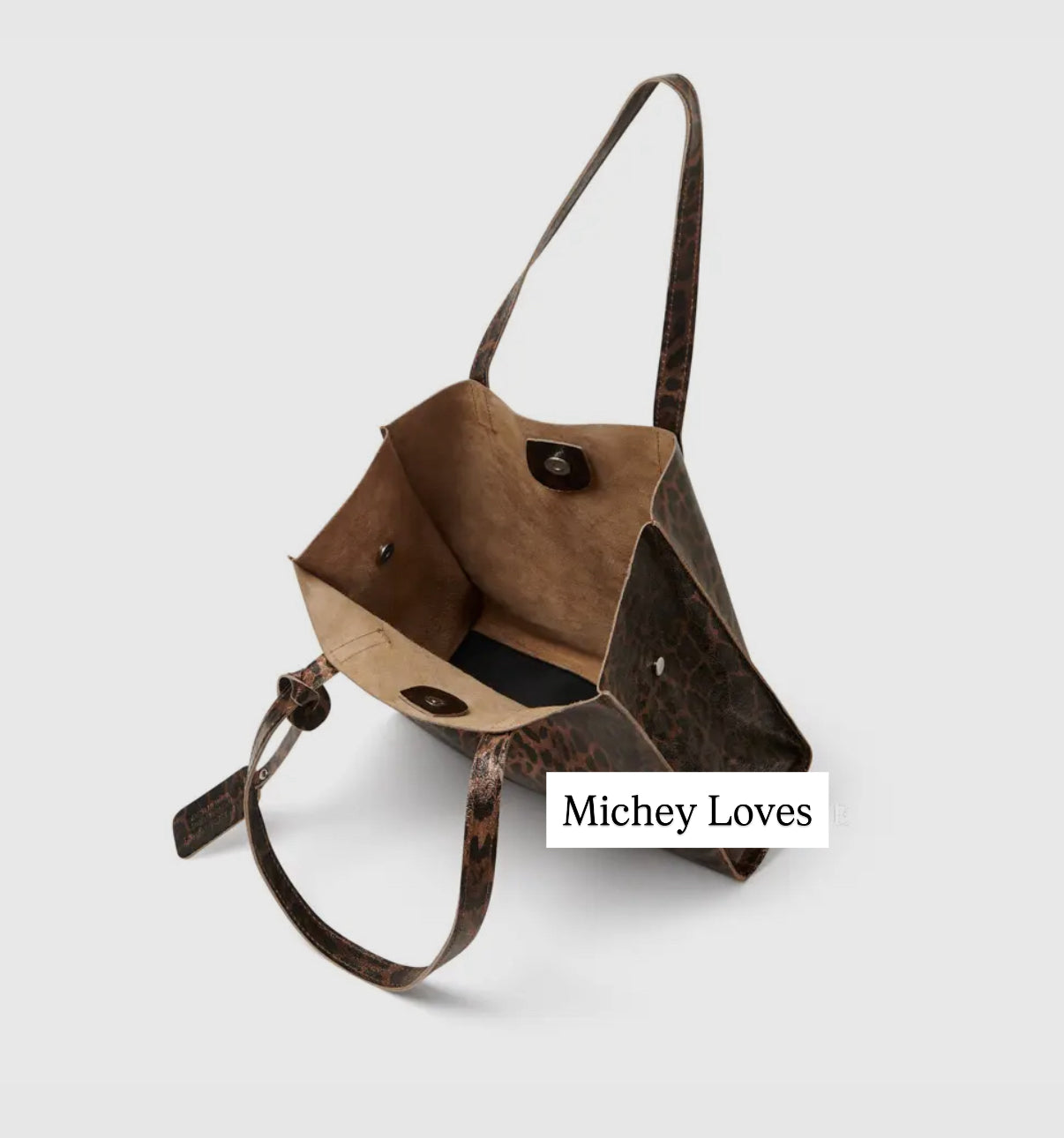 Leopard Print Leather Shopper