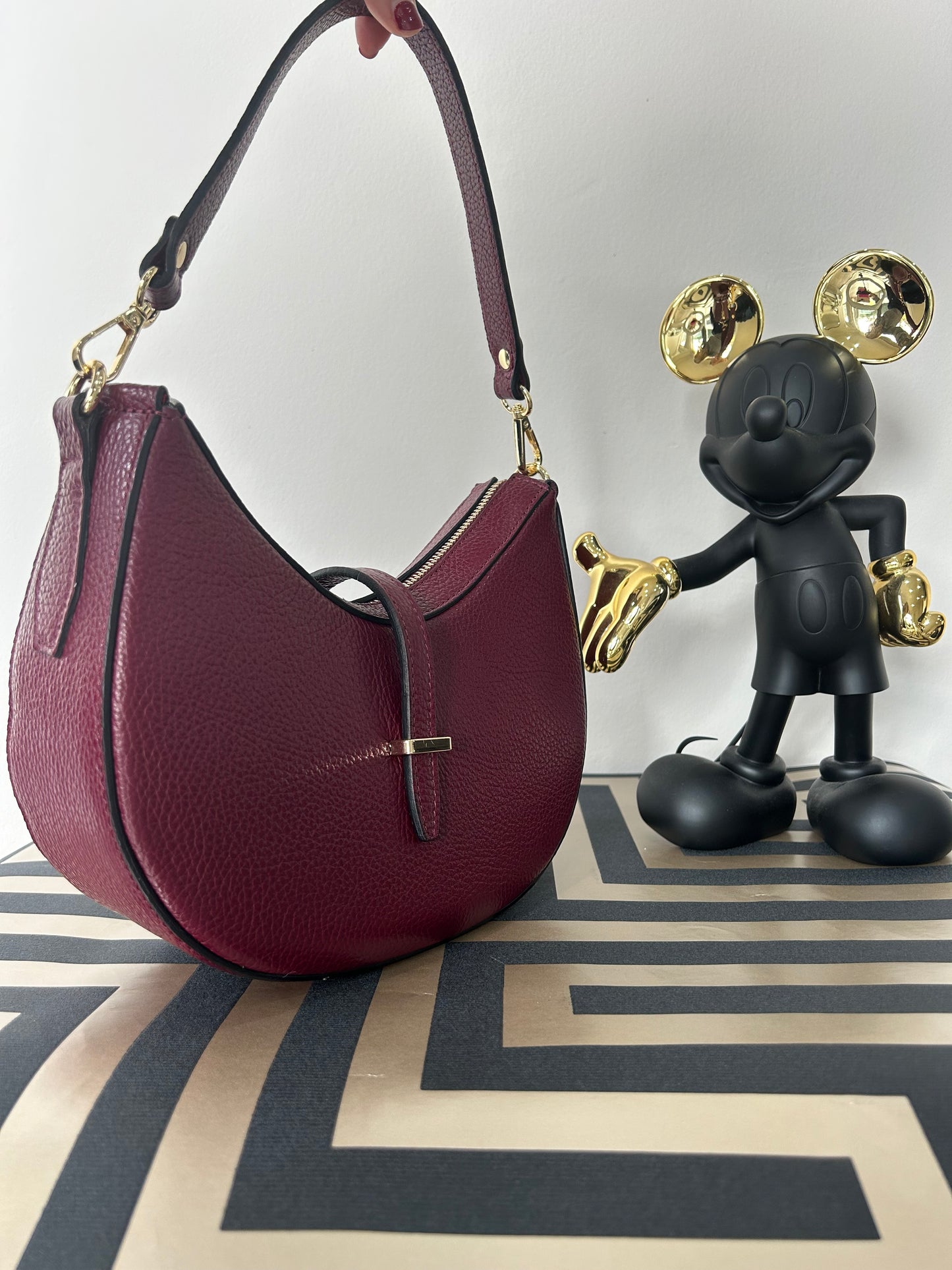 Back Mid November - Crescent Shoulder/Crossbody Bag | Burgundy