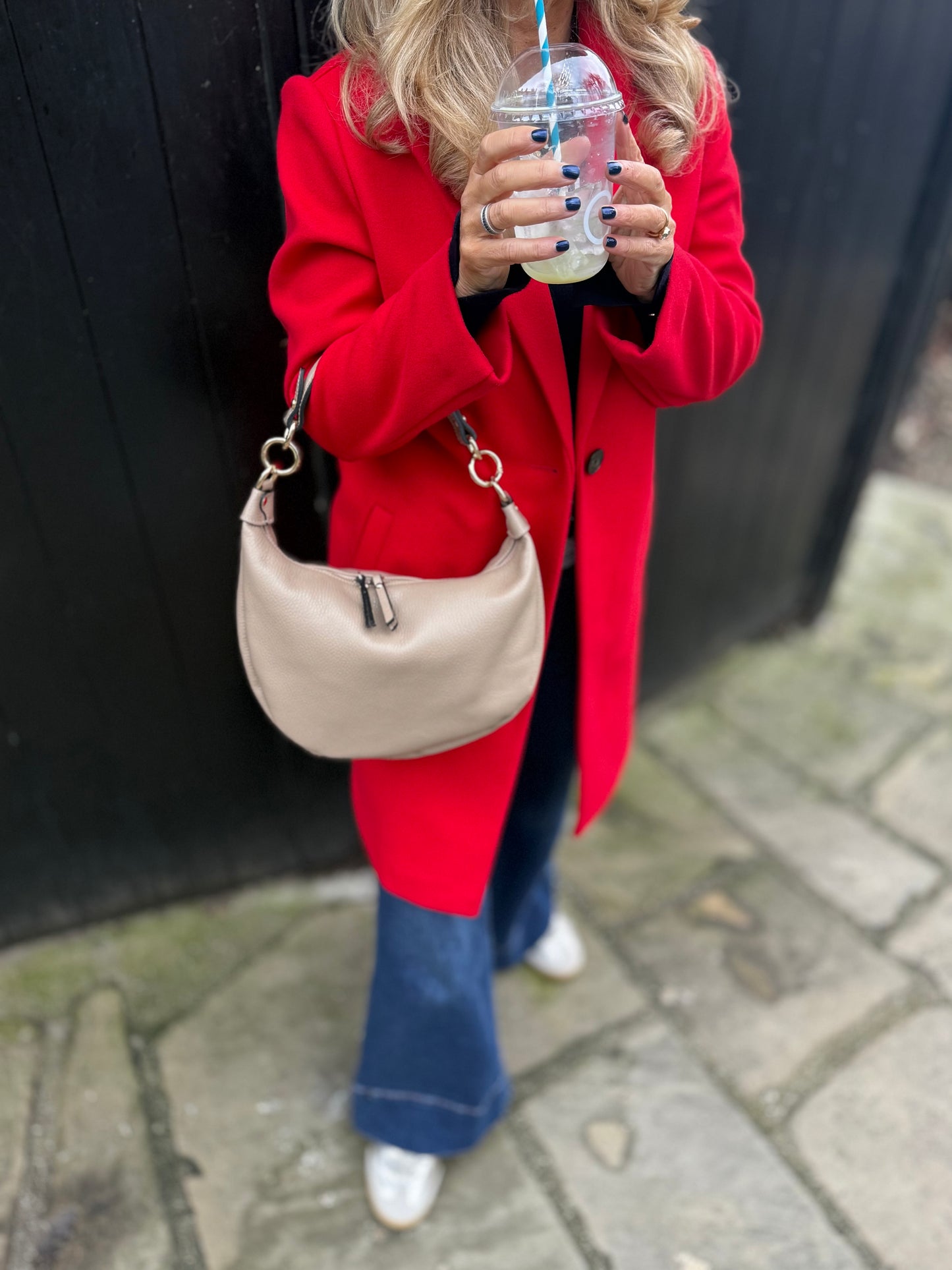 Valencia Crescent Hobo Bag | Navy