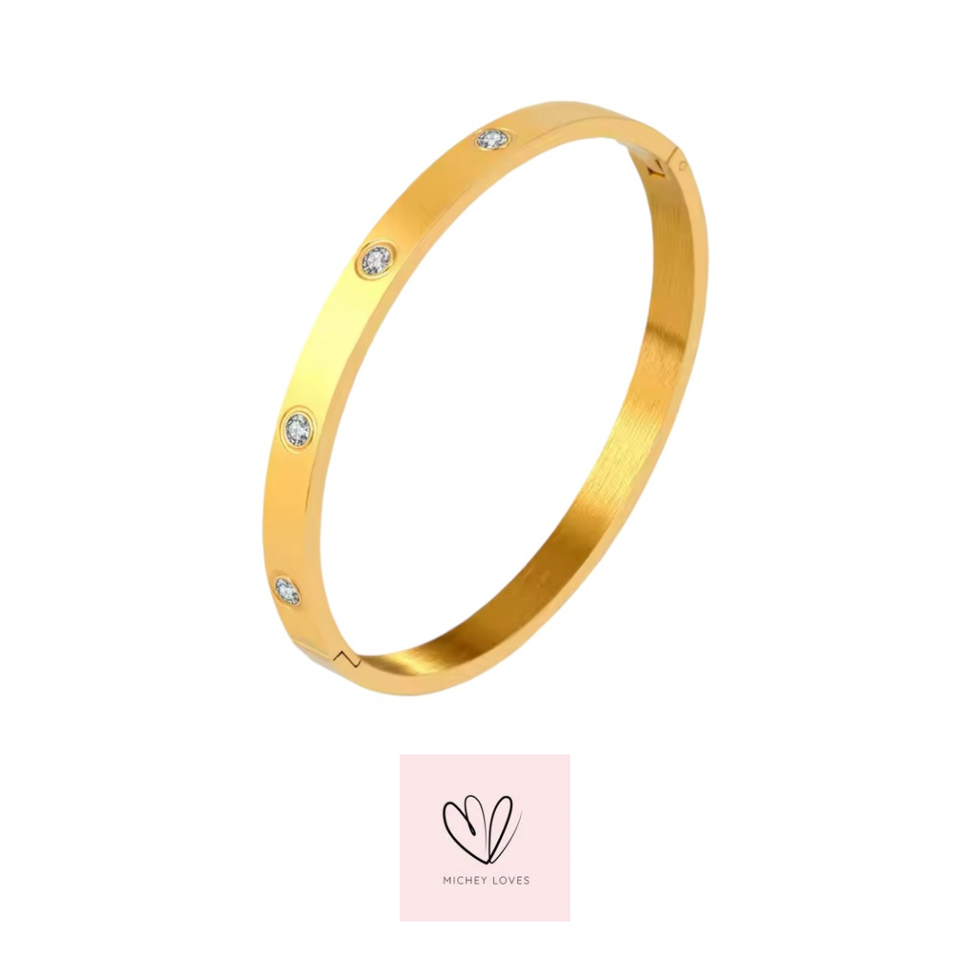 Amore Bangle Bracelet | Gold