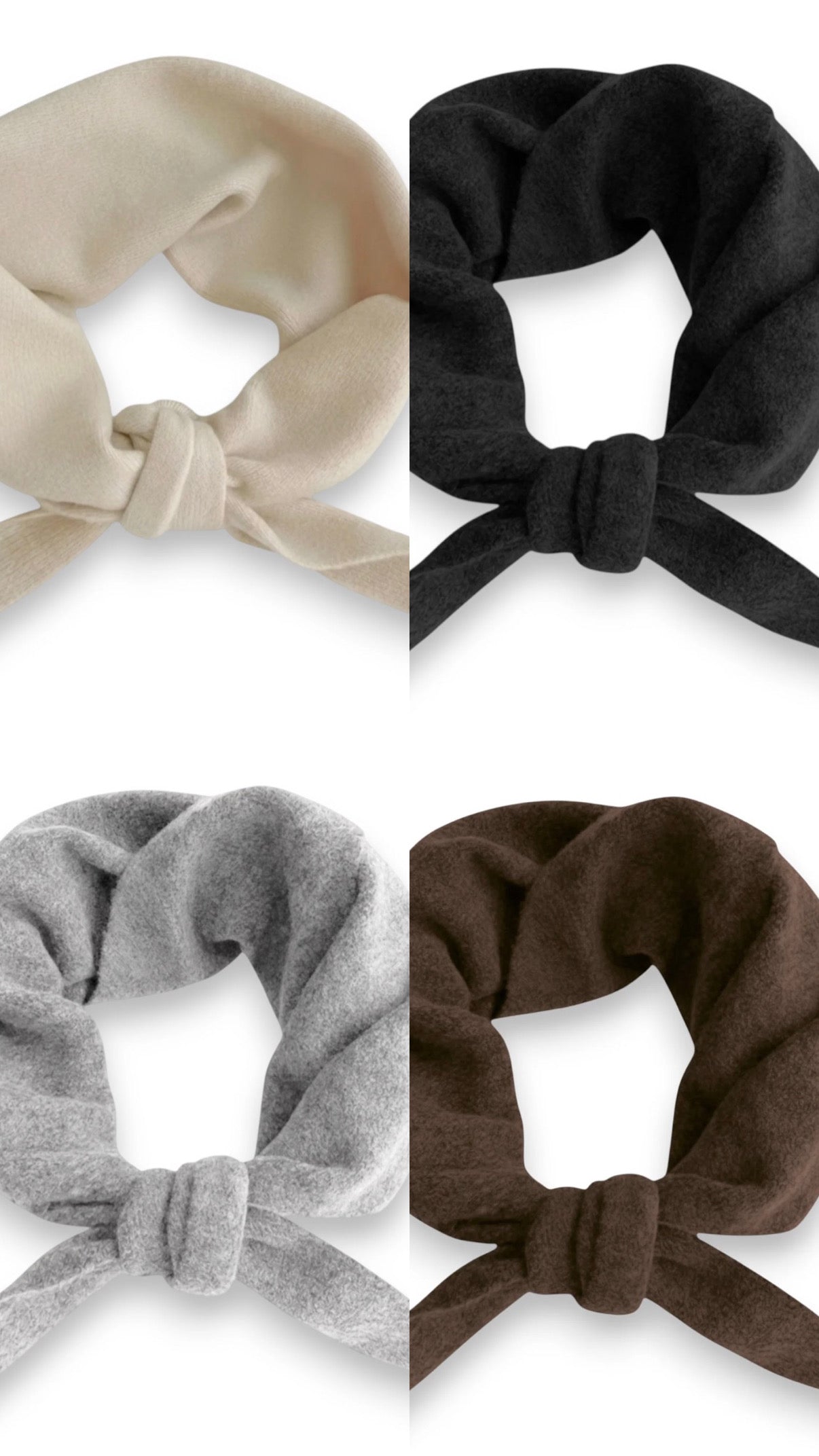 Triangular Wool Blend Neck Scarf | Black