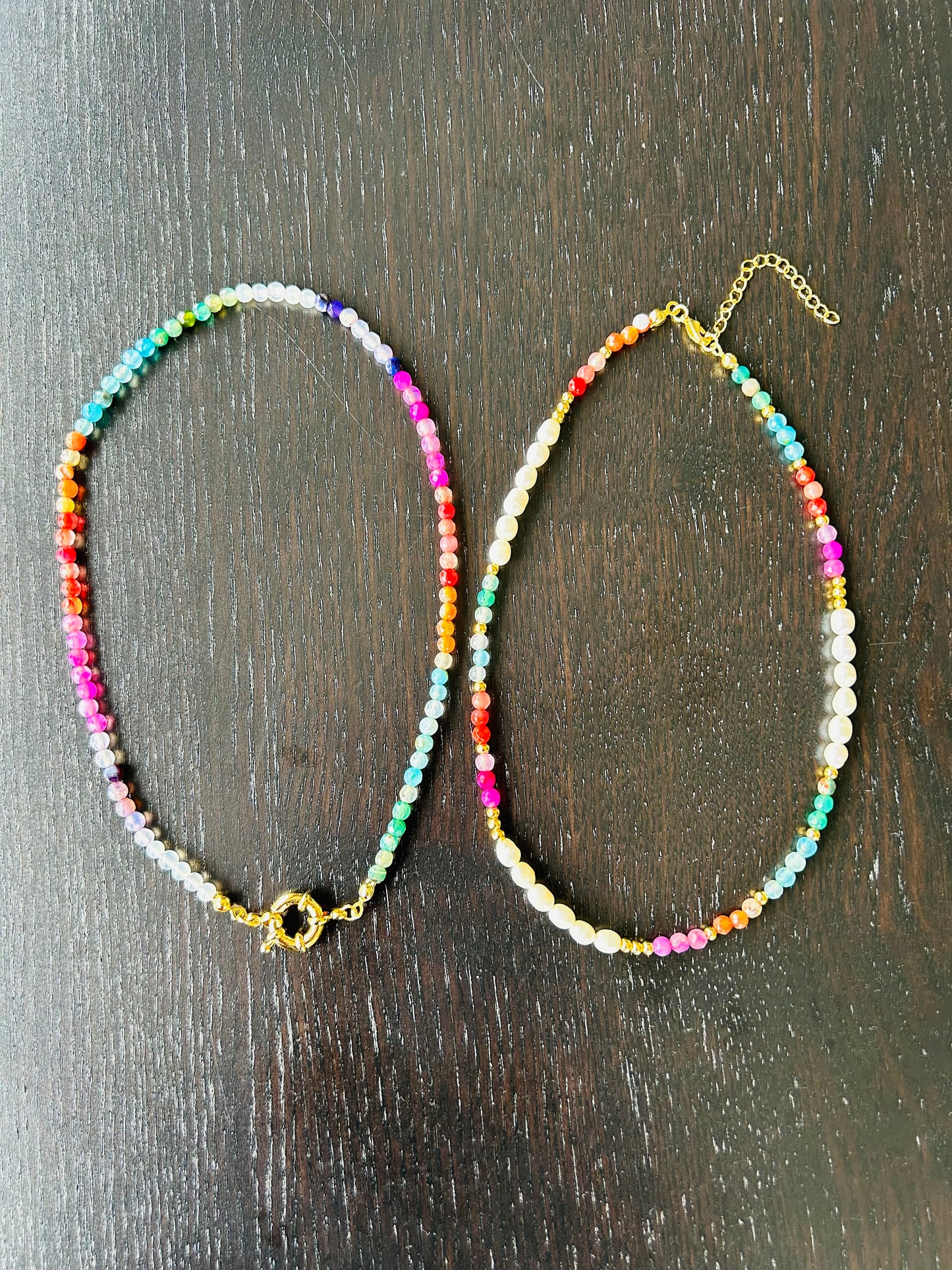 Iris Rainbow and Mother of Pearl Necklace