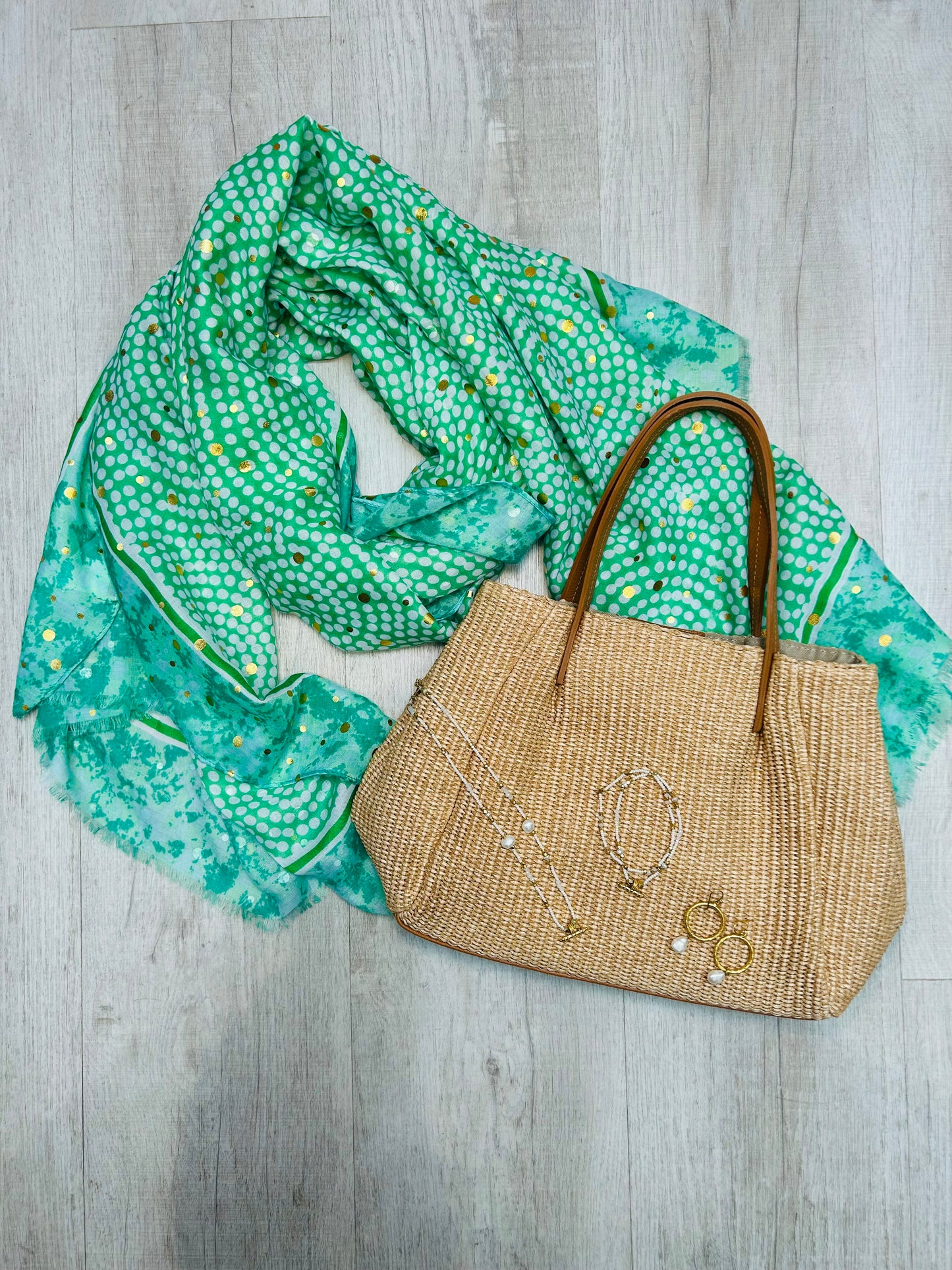 Sicily Woven Raffia & Leather Tote Bag | Natural
