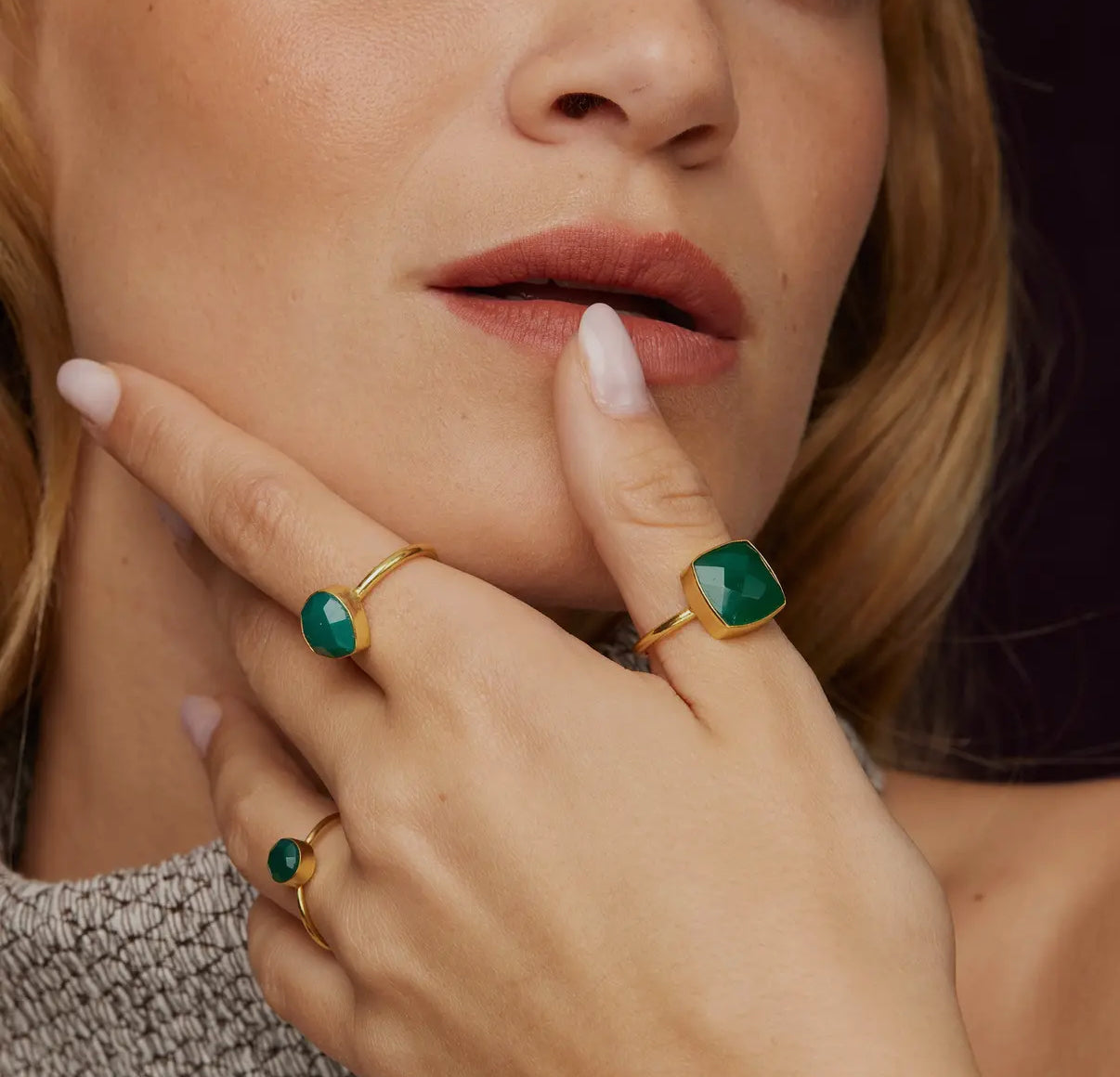 Darcy Green Onyx Ring