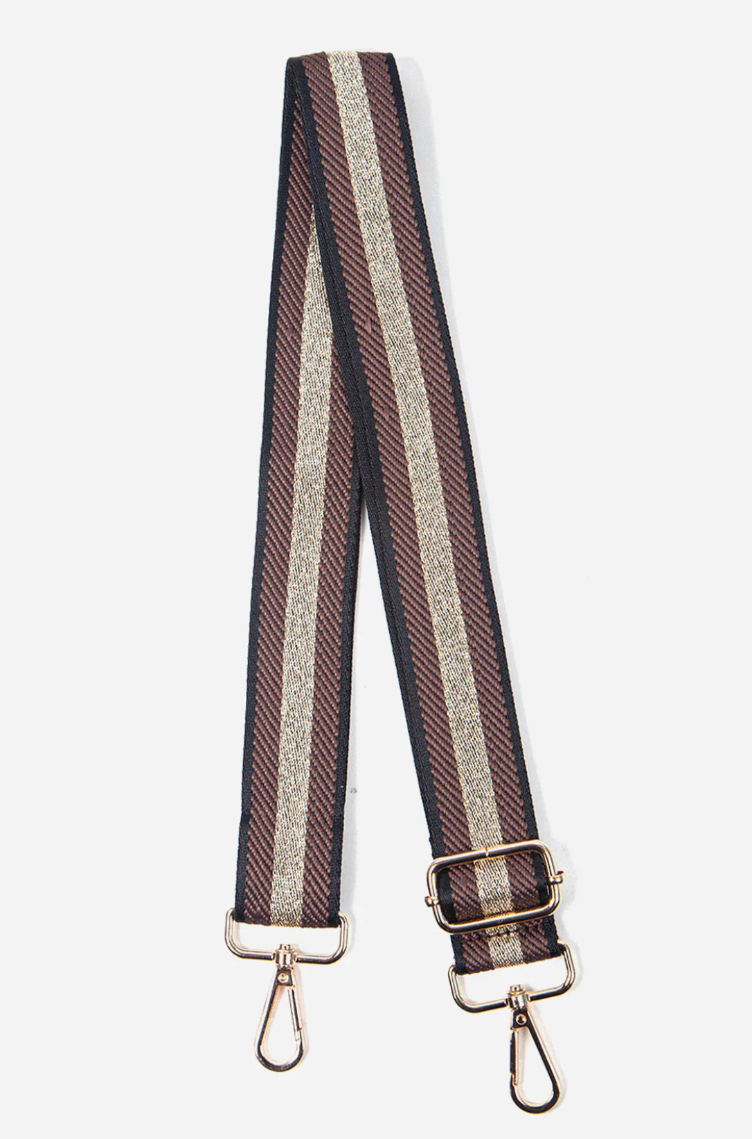 Stripe Bag Strap | Chocolate Brown