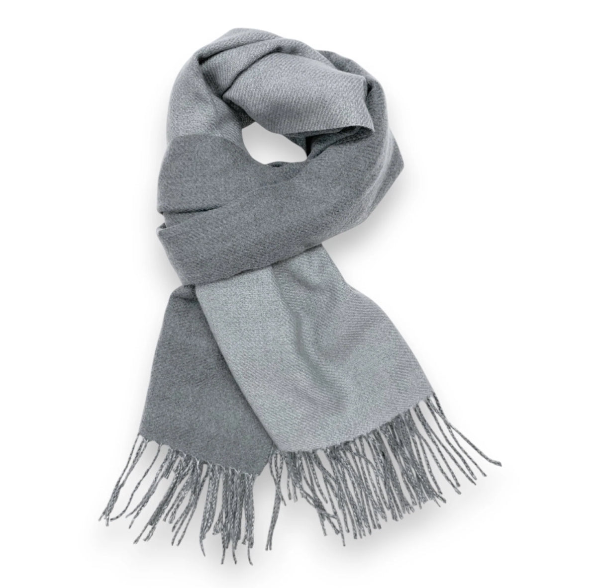 Two-Tone Cashmere Blend Scarf | Grey