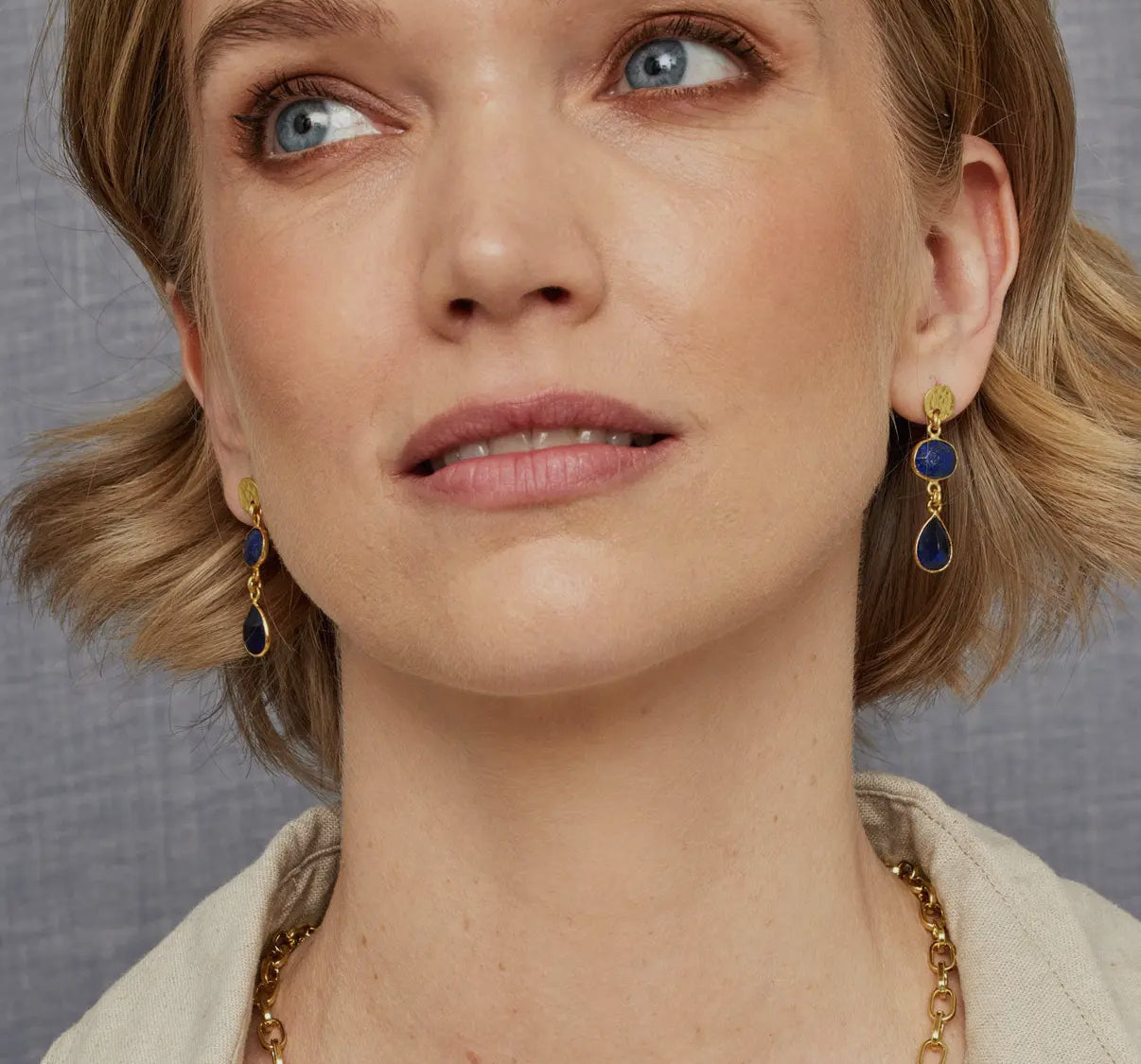 Sia Earrings | Navy