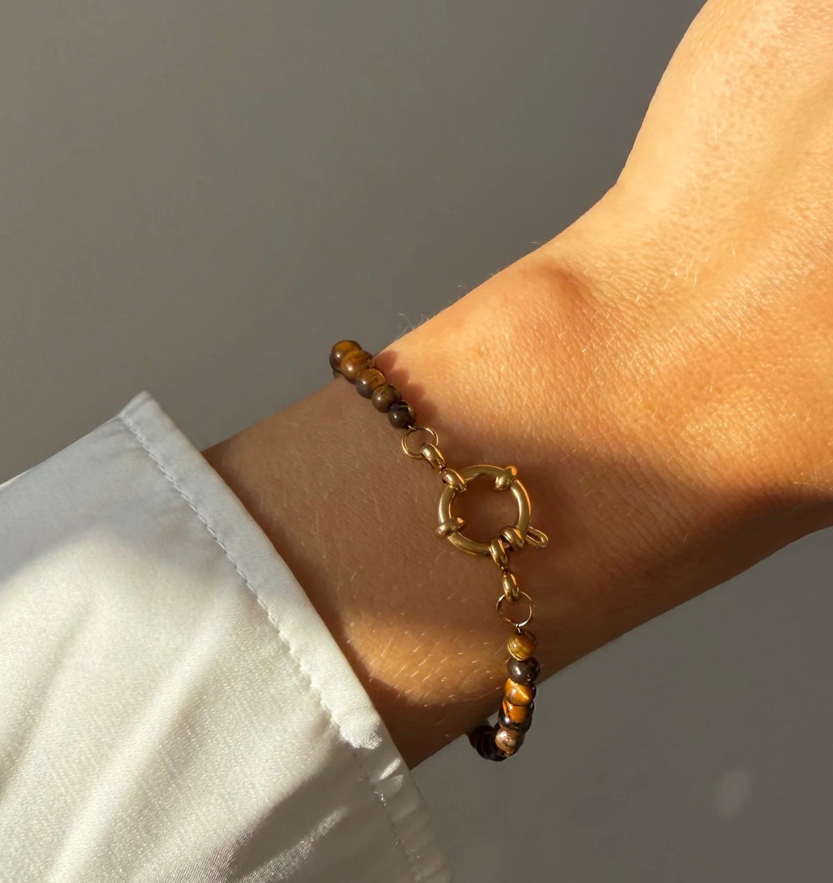 Retro Stone Beaded Bracelet | Red
