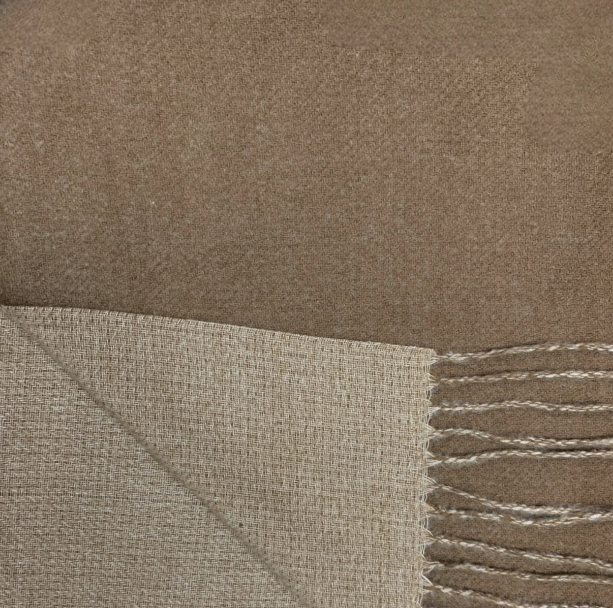 Two-Tone Cashmere Blend Scarf | Brown