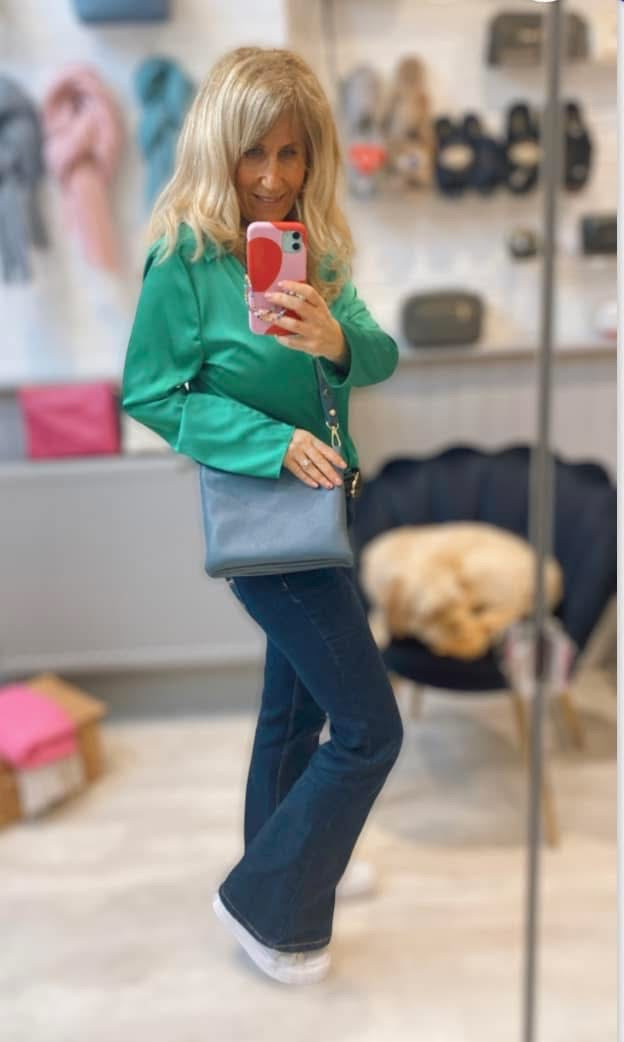 Amalfi Triple Pocket Crossbody Bag | Navy