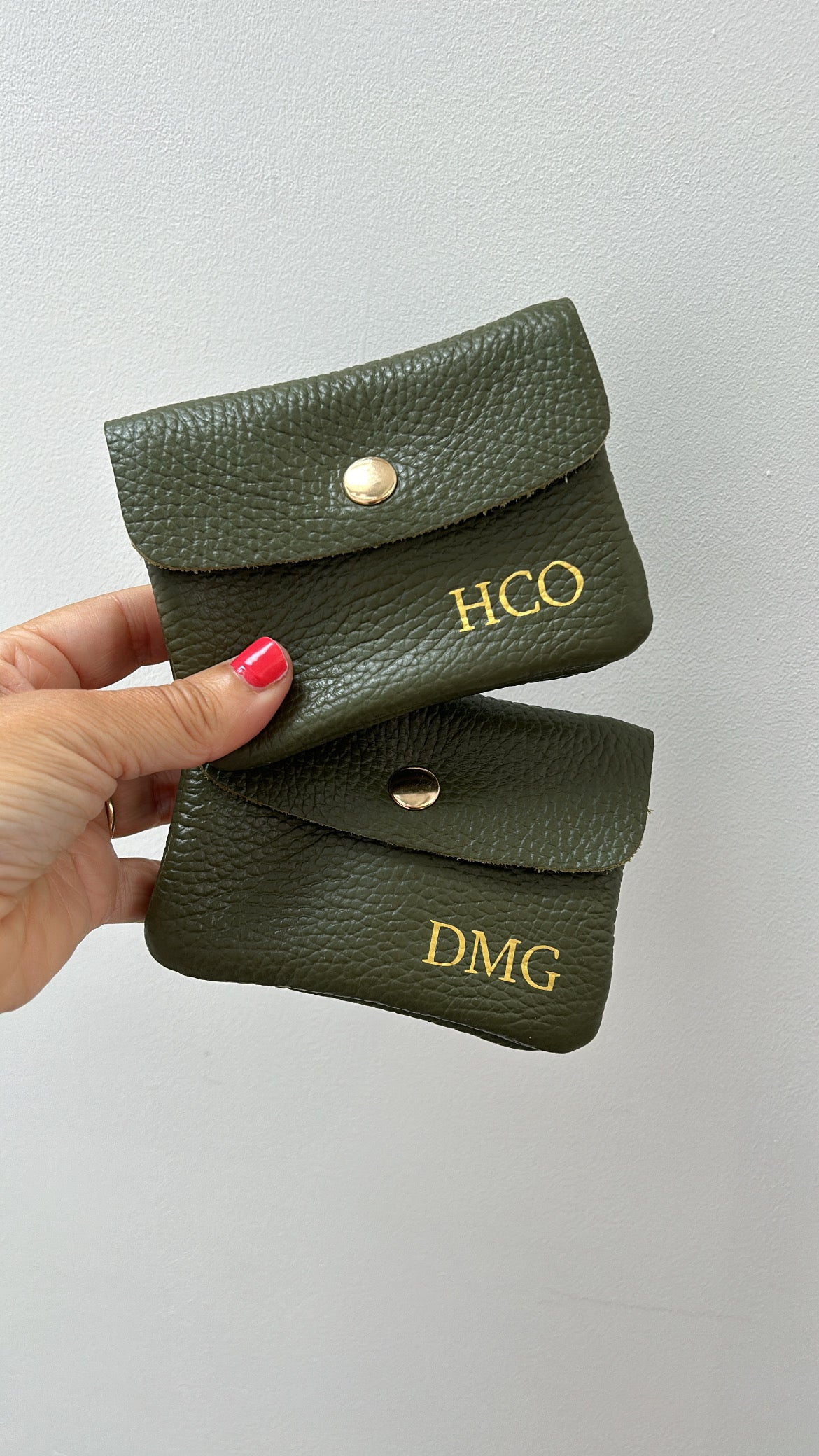 Leather Credit Card Coin Purse | Khaki