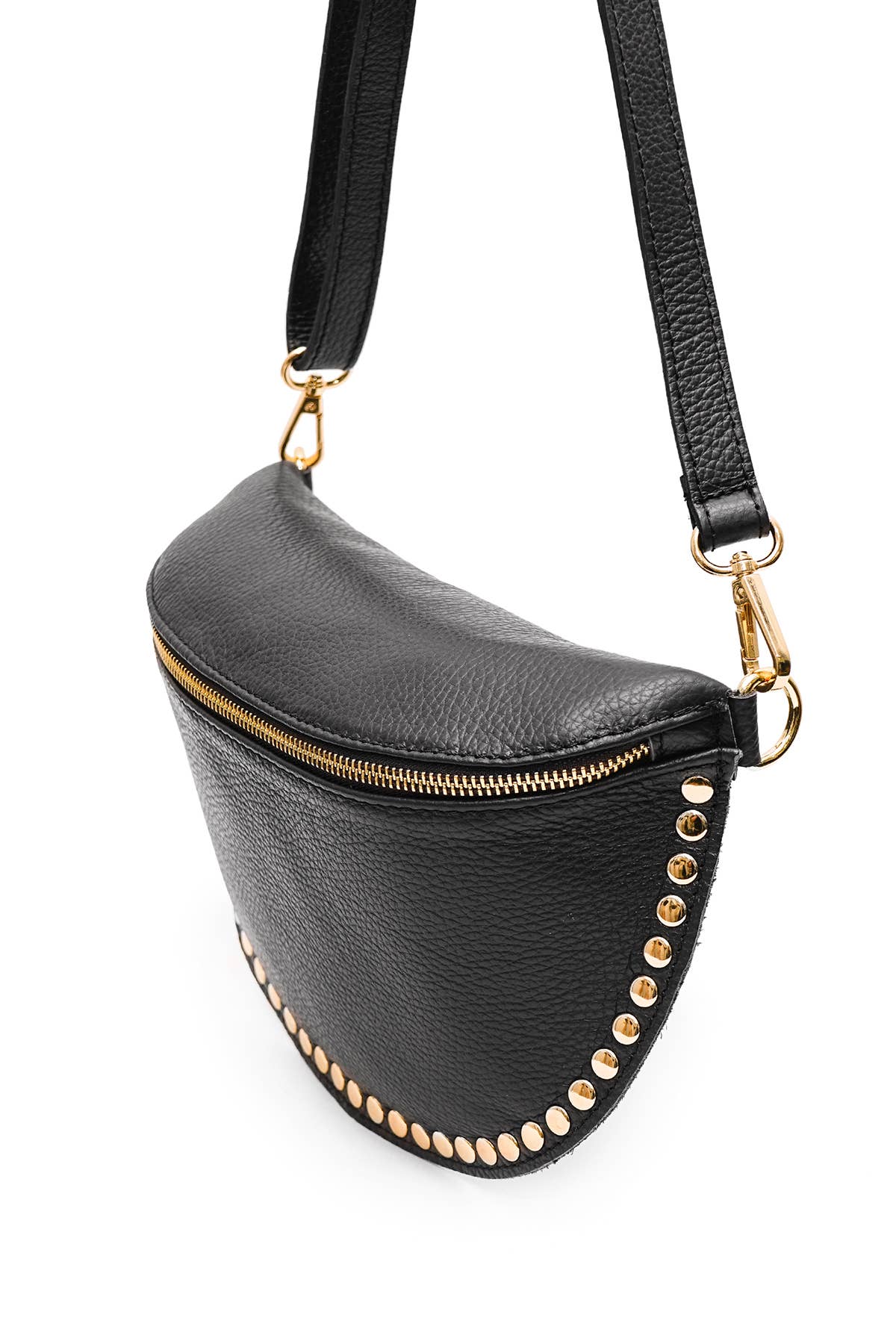 Harley Studded Leather Sling Bag | Black