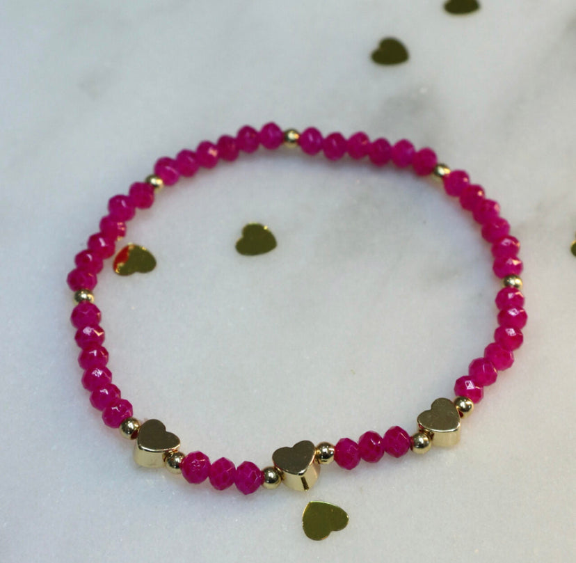 Sasha Heart Bracelets | Multiple Colours