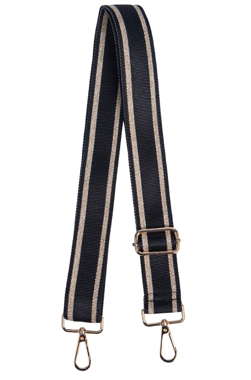 Stripe Bag Strap | Black & Gold