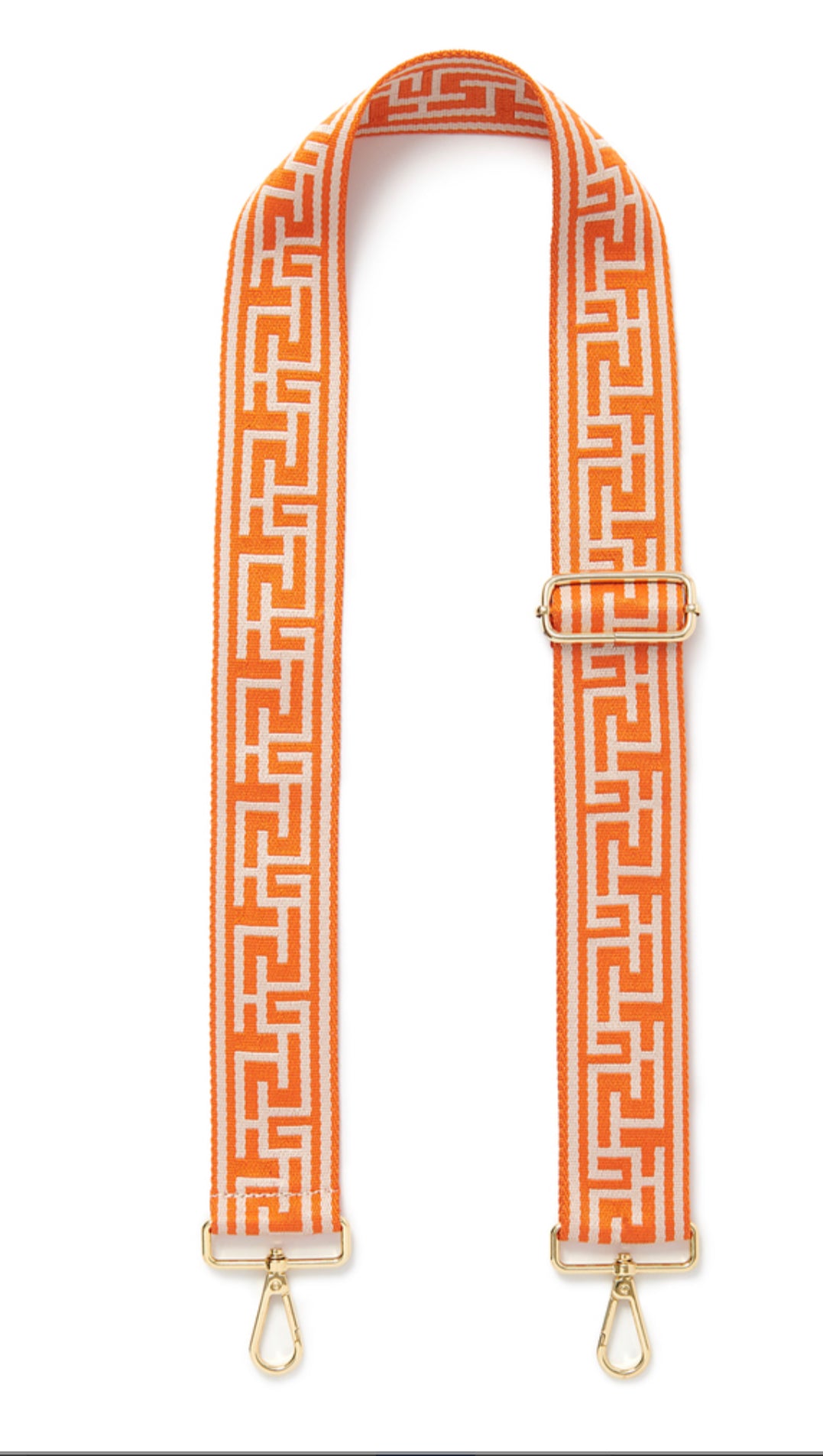 Puzzle Bag Strap | Orange & Cream