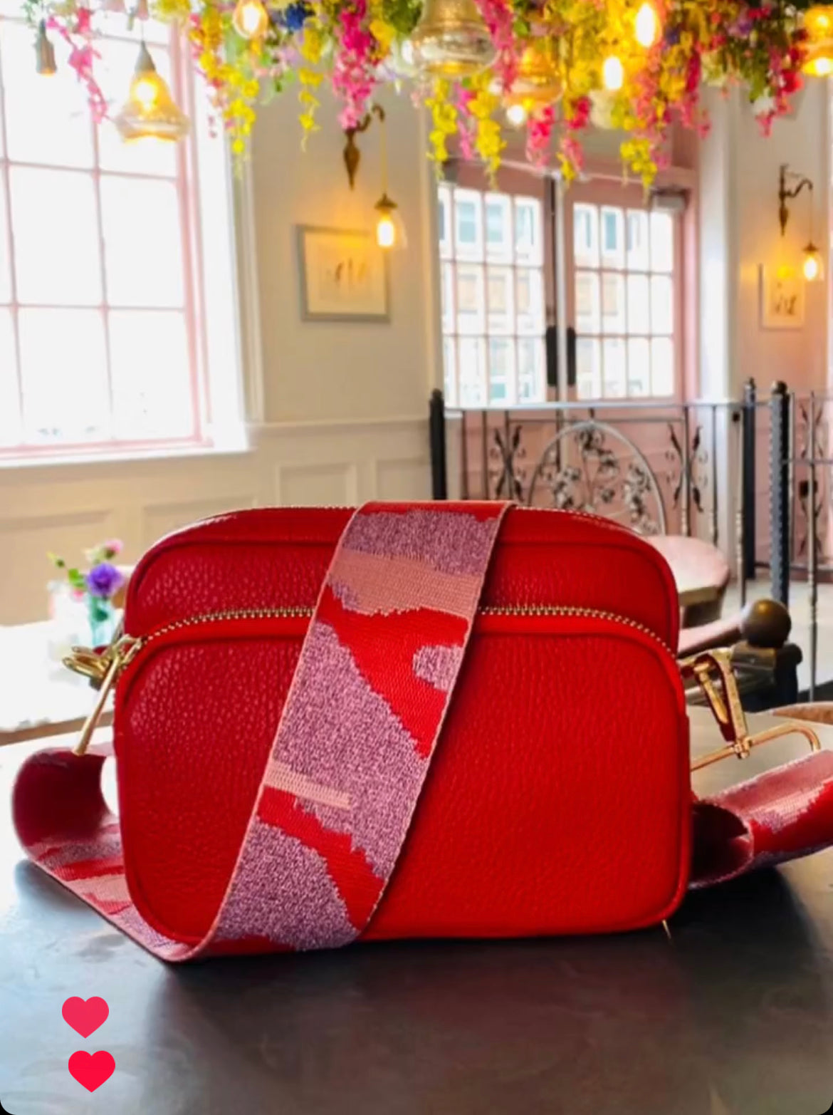 Portobello Leather Camera Bag | Red