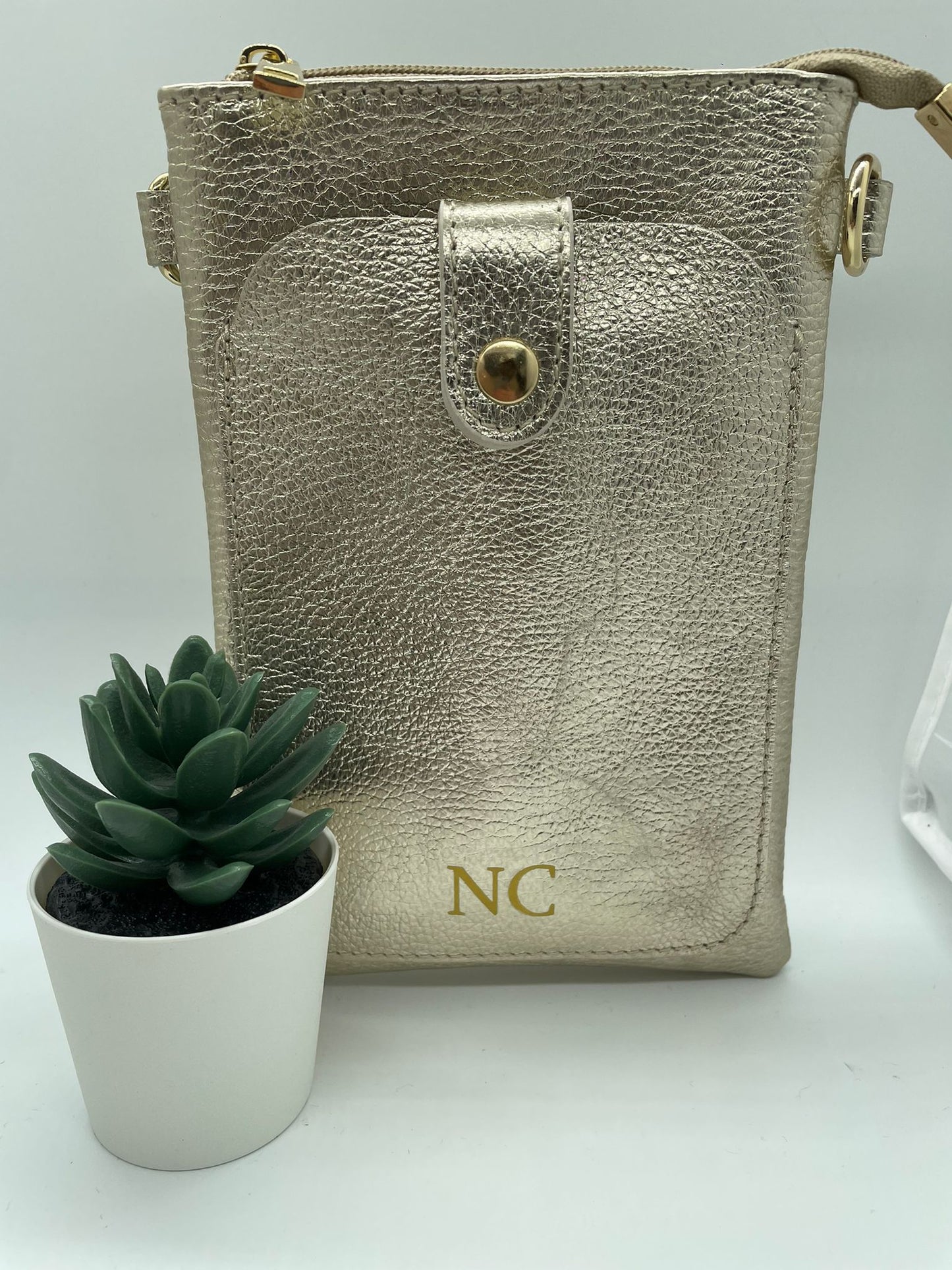 Tuscany Crossbody Phone Bag | Gold