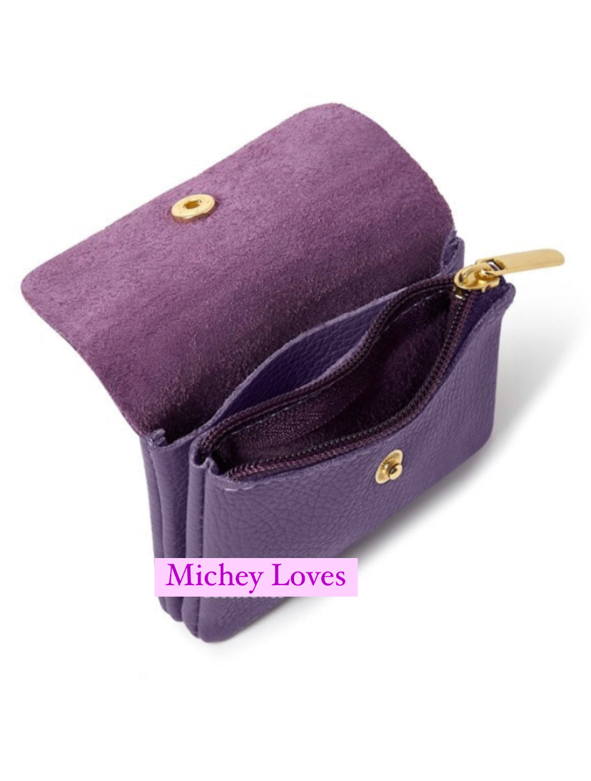 Leather Credit Card Coin Purse | Denim Blue