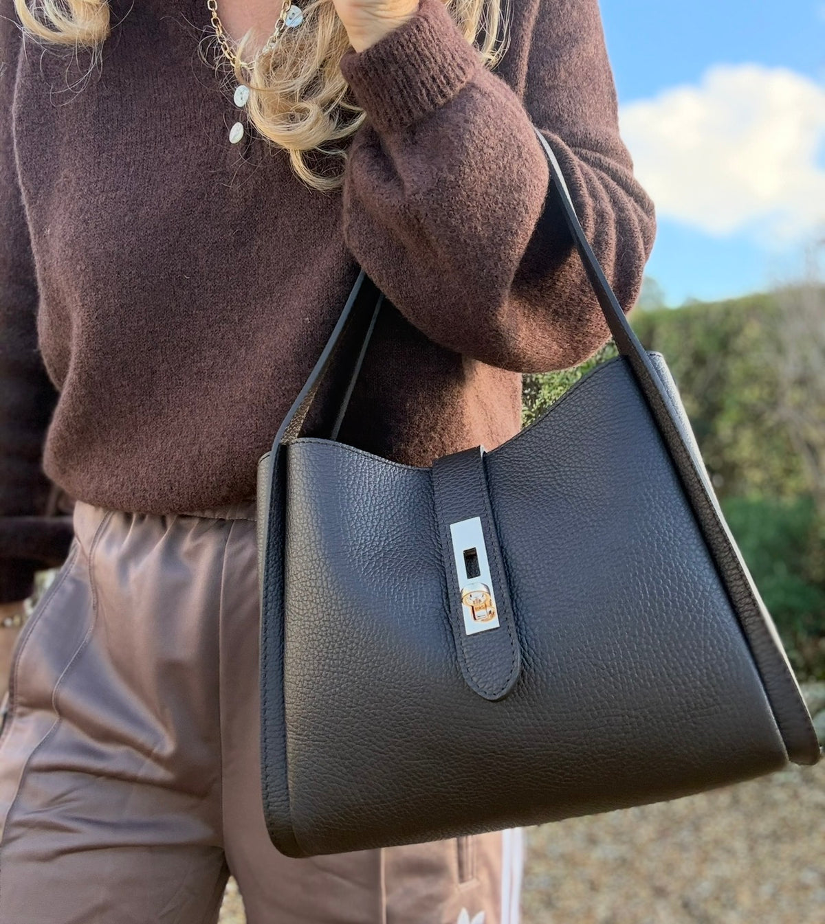 Amalfi Multi Compartment Bag | Chocolate Brown