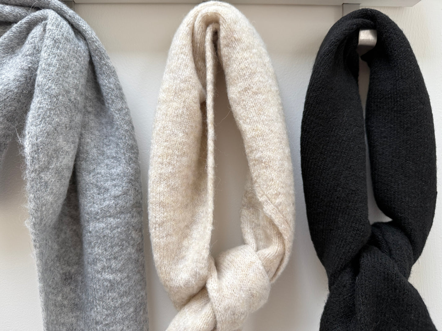 Triangle Wool Blend Neck Scarf | Grey