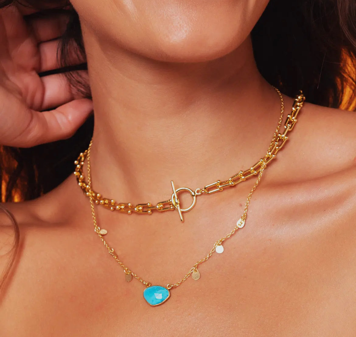 Blossom Gemstone Necklace | Turquoise