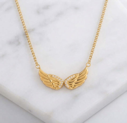 The Guardian Zircon Wing Necklace